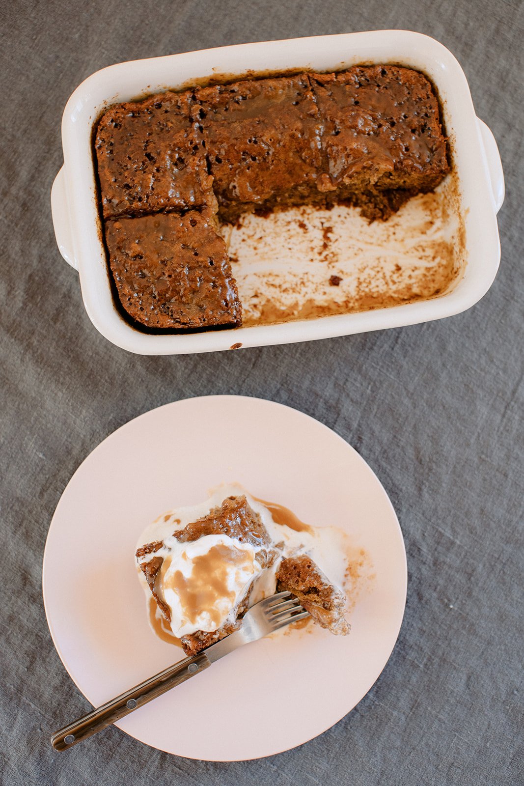 Warm Date Cake with Bourbon Toffee Sauce — Coco et Sel