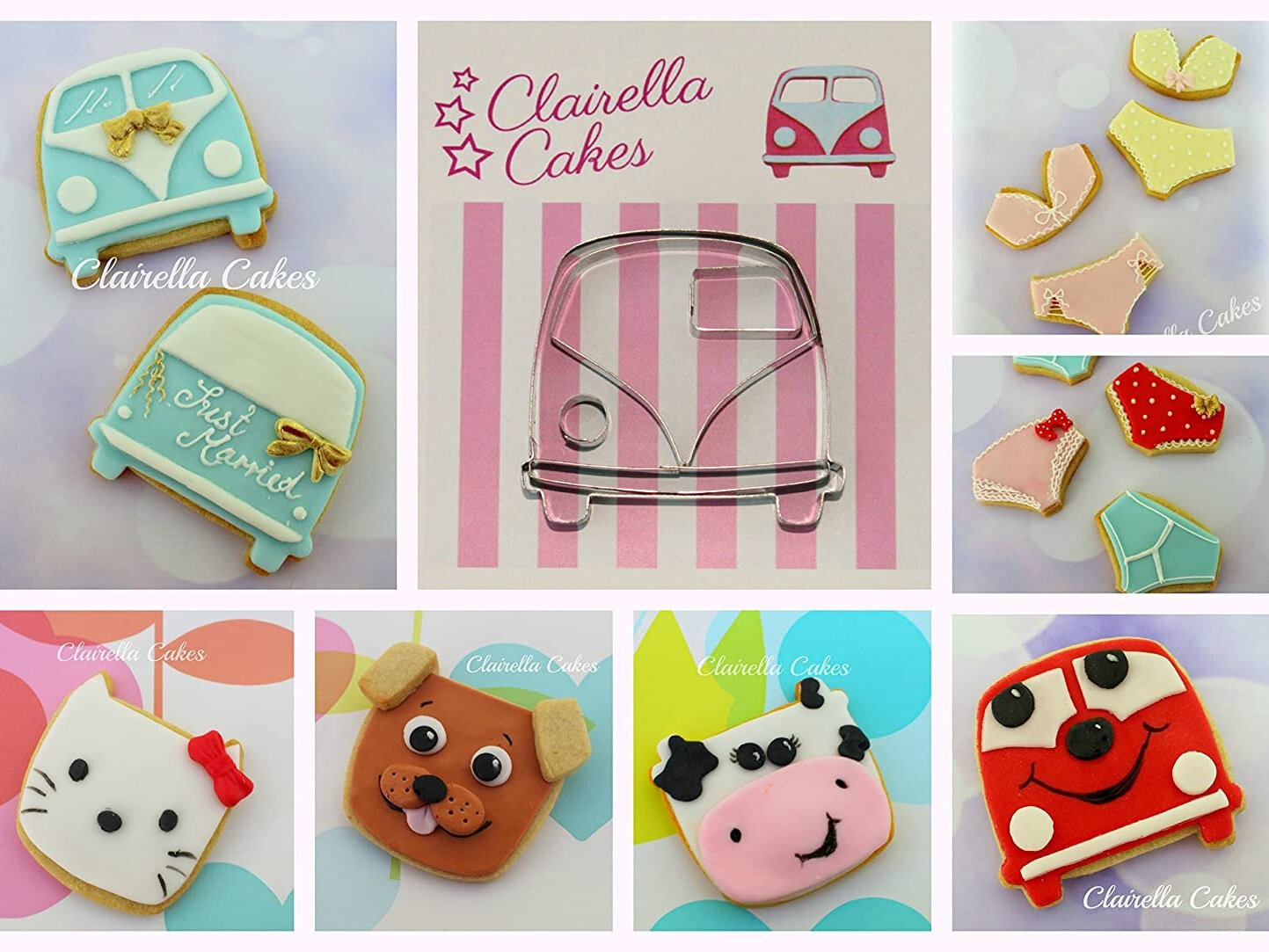 5 Piece Camper Van Cookie Cutters/Cake Topper — Clairella Cakes