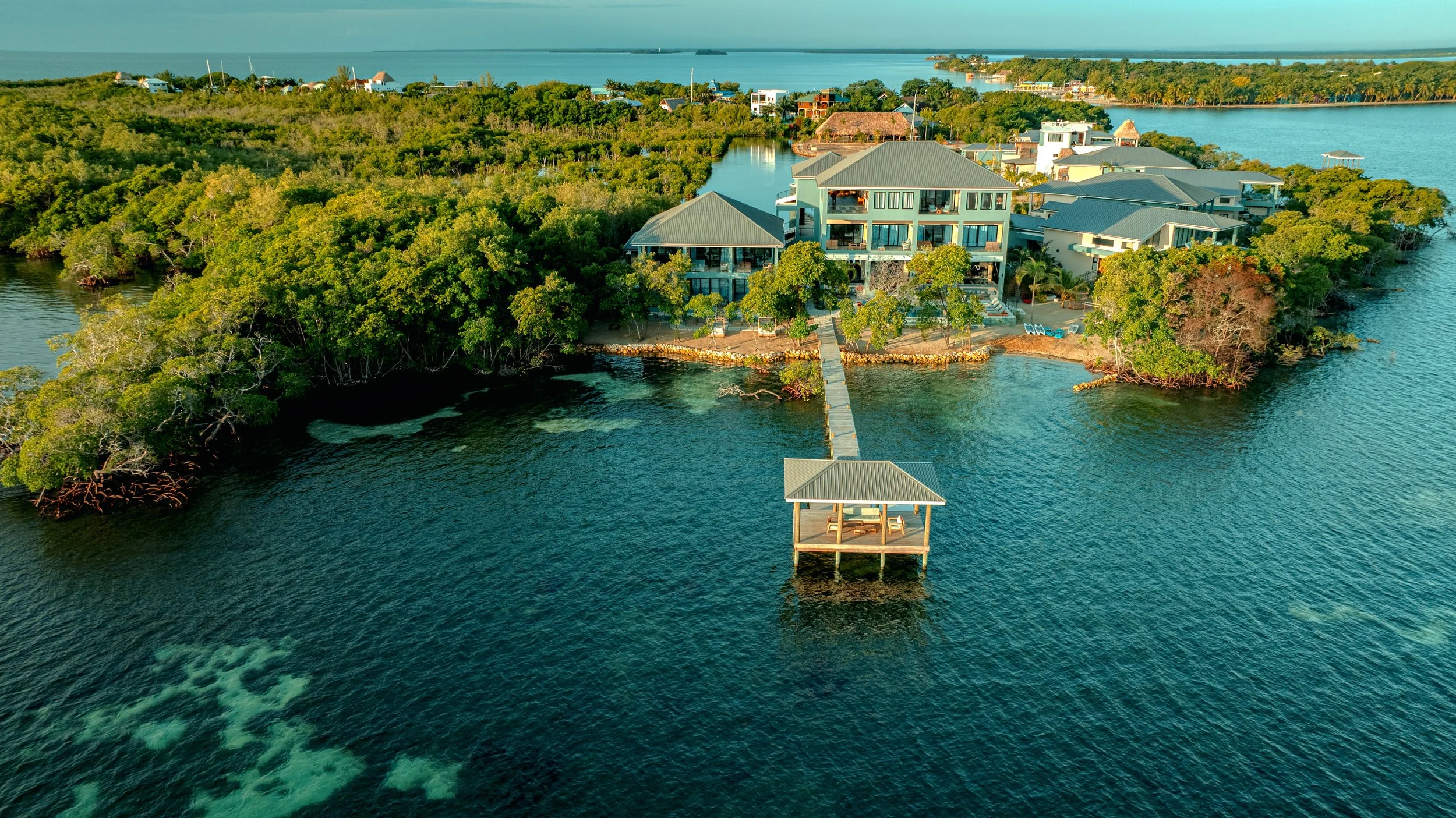 Aerial view of Prana Maya Resort in Belize