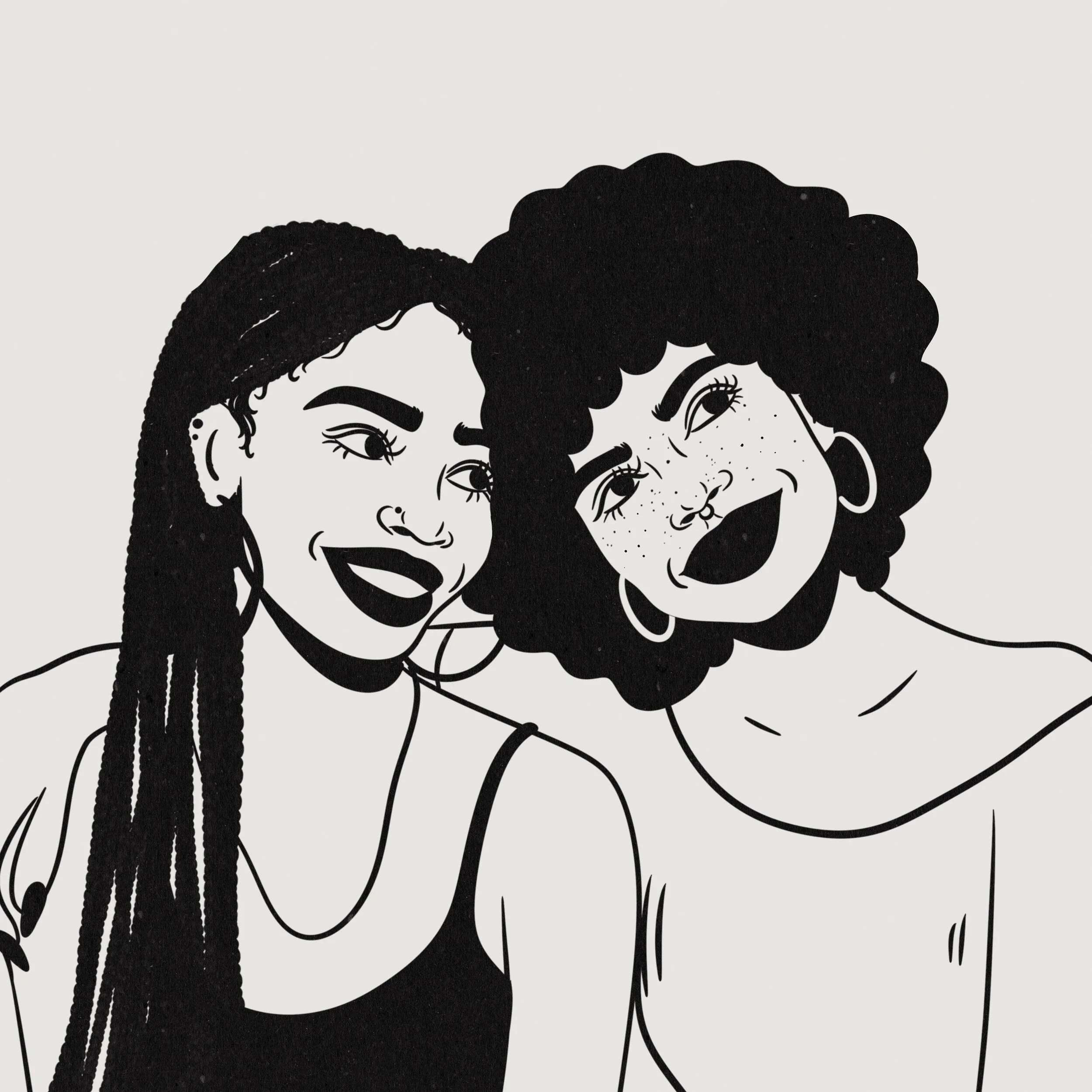 FAMILY BUST PORTRAIT B&W