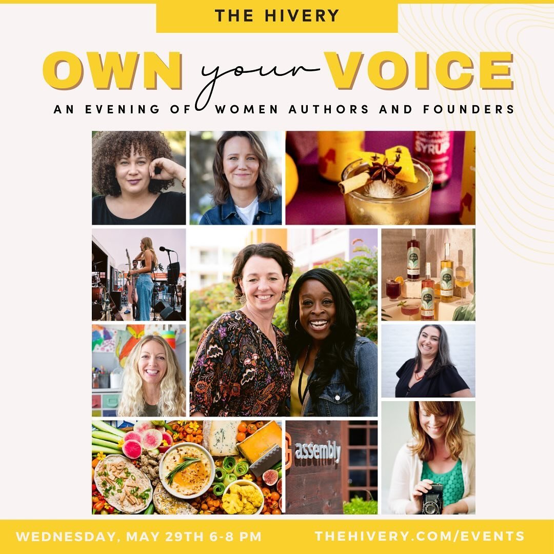 🎤💛Will you be joining us at Own Your Voice: An Evening of Women Authors and Founders 🐝✨🐝

This special event is dedicated to celebrating the voices and stories of women who create books and mission-driven businesses. We hope to see you there! 🥰?
