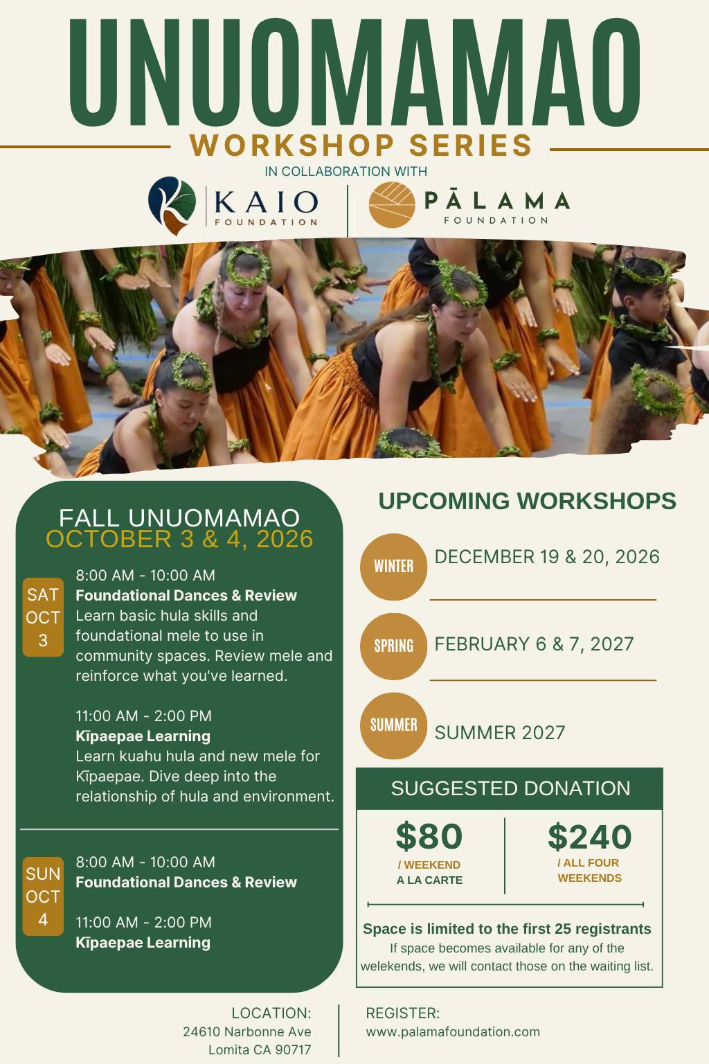 Unuomamao Workshop Series