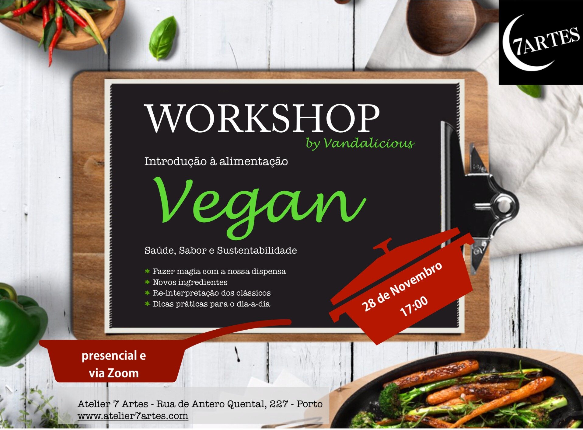 Workshop Introdução à alimentação Vegan - ADIADO (Data a definir)