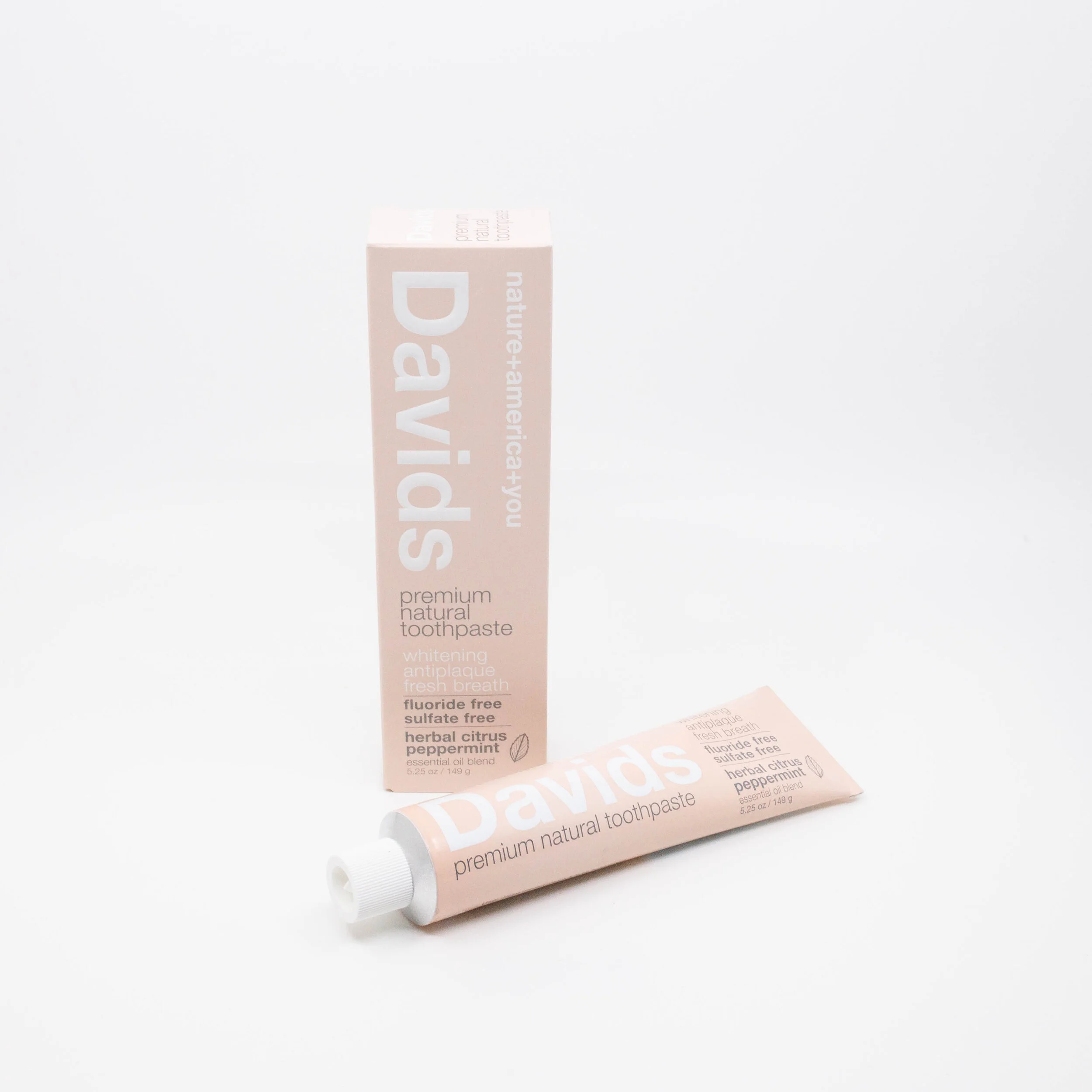 Davids Premium Natural Toothpaste - Herbal Citrus Peppermint