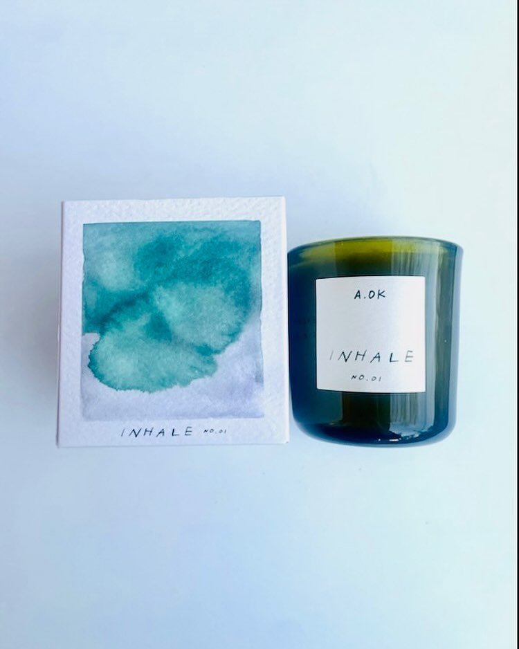 New in the shop. Gorgeous aromatherapy candles from A.OK of Brooklyn.

Grounded in dry, earthy vetiver, with uplifting pomelo &amp; vibrant cedar wood, 100% natural soy wax blend &amp; poured into a recyclable glass vessel with cotton wick, offering 