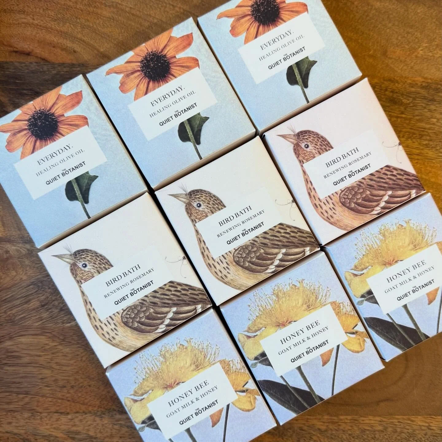 For those of you that love and adore our Quiet Botanist chocolate bars &mdash; Quiet Botanist soaps just arrived! Each one of these handmade beauties is olive oil and shea butter based and comes in its own muslin pouch and box. Pretty little gifts fo