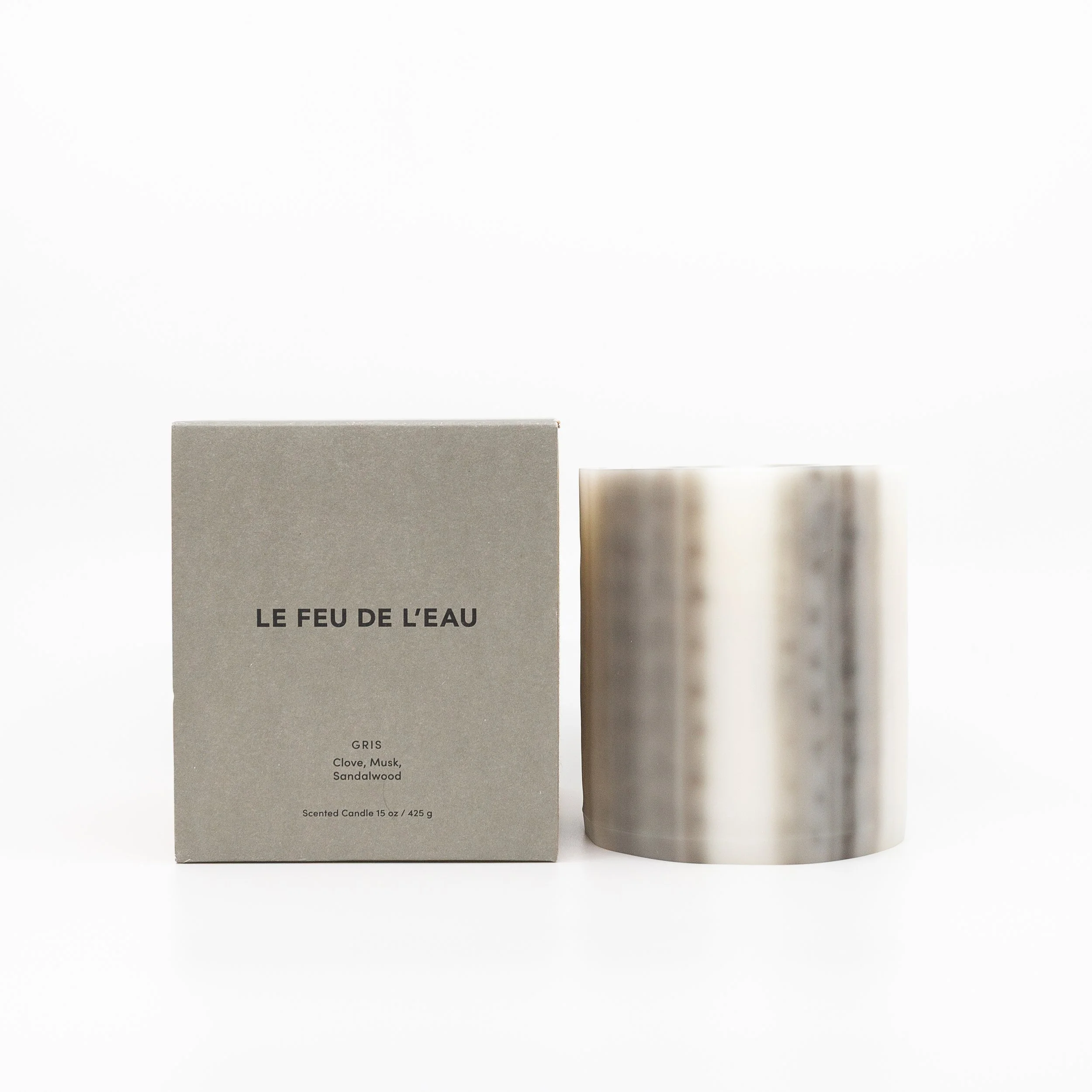 Le Feu de L'eau Gris Candle