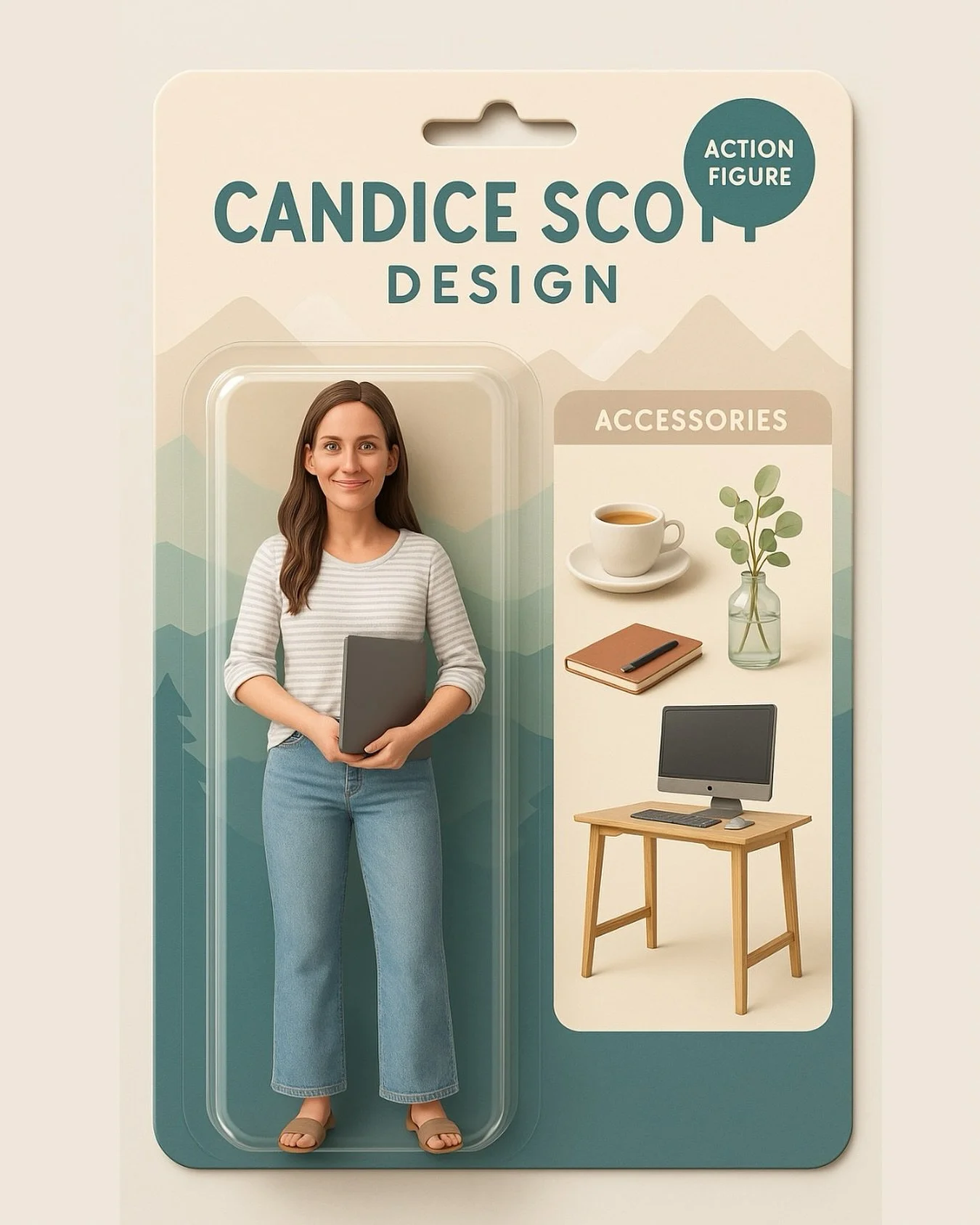 Jumping on this trend because it’s so fun AND funny. 
ChatGPT working its magic 🪄 I had a couple other attempts where I mentioned my kids but it kept adding them as accessories, which I don’t think they’d appreciate 😭 
So here I