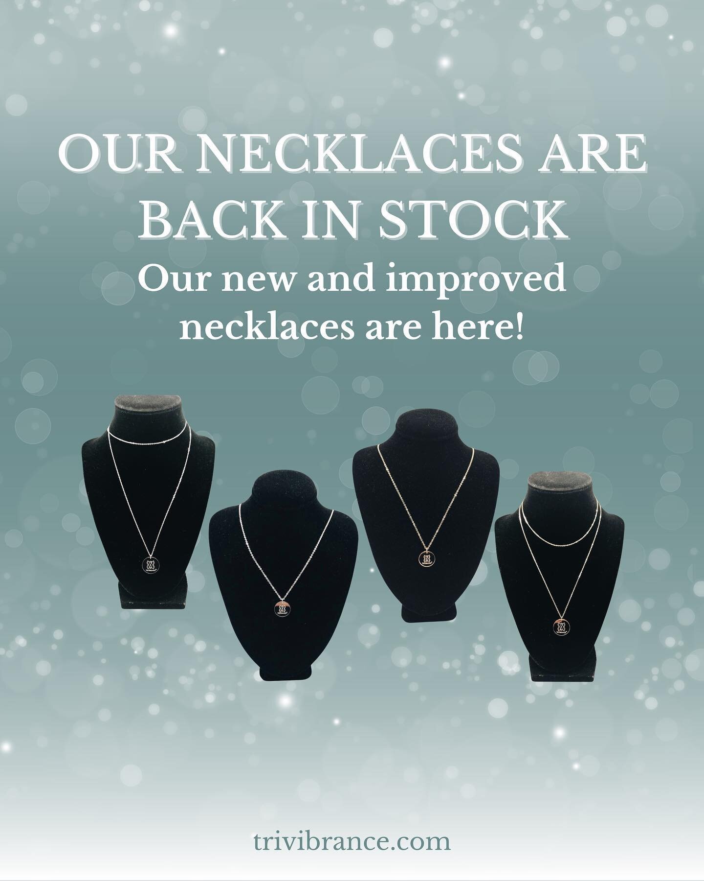 Our new and improved necklaces are here!

We opted for Double-Clad 14K Gold Filled necklaces (chains and pendants) as an amazing, quality alternative to our previous gold-plated chains and pendants which were tarnishing easily with weather changes. T