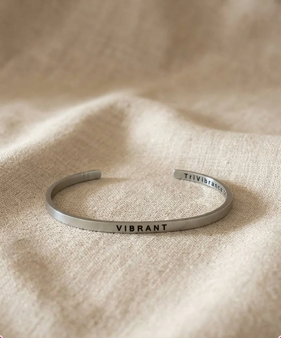 TriVibrance™ Protective Cuff Bracelet - Silver