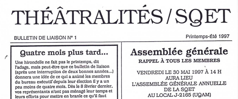 Bulletin Théâtralités 50