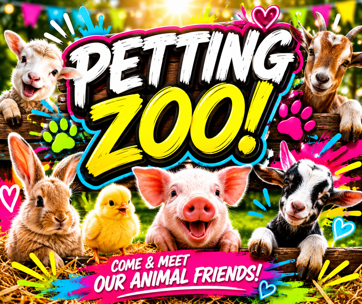🐐🐰 SCHOOL HOLIDAY PETTING ZOO AT THE BELLY! 🐑🐥