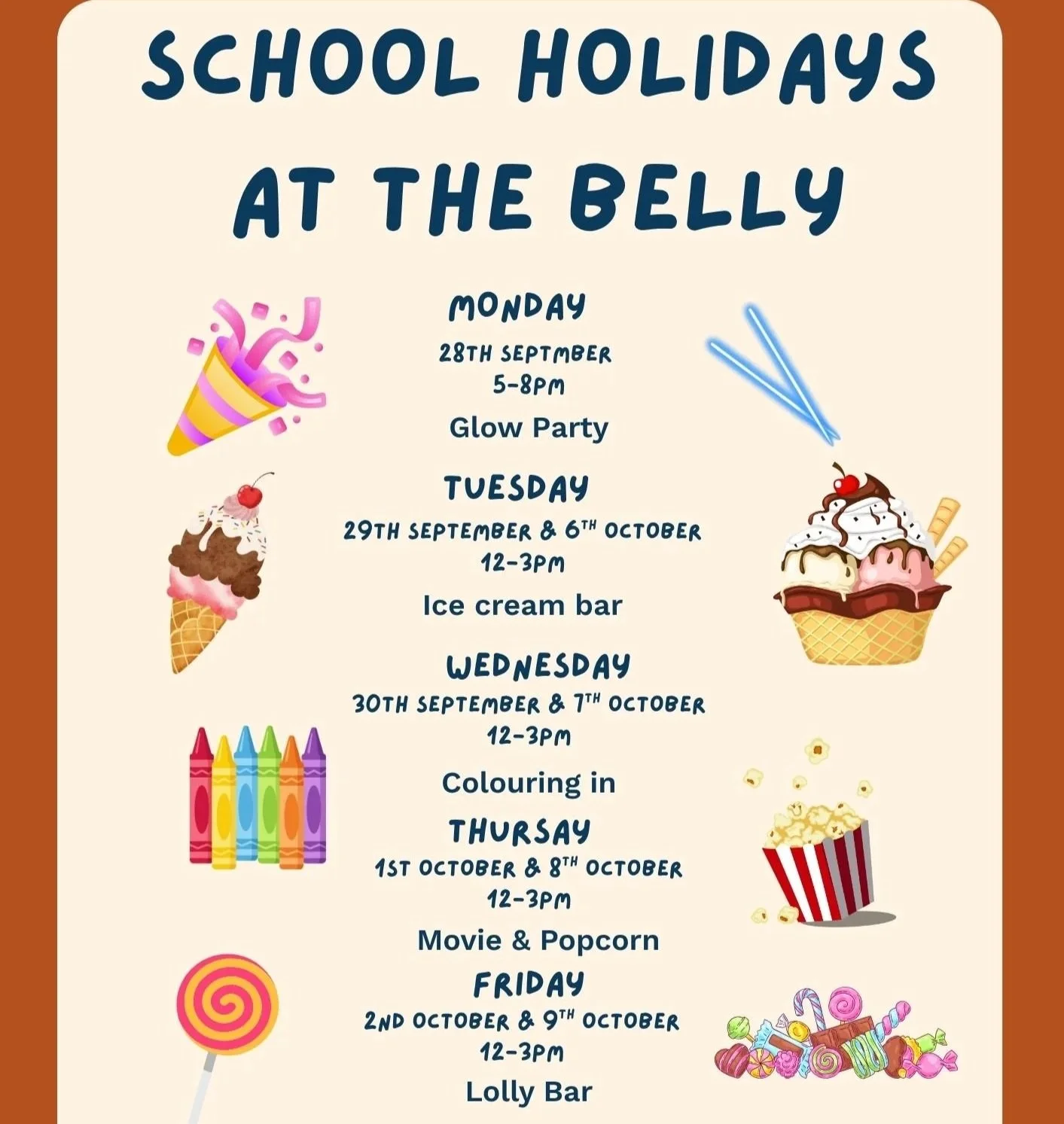 School Holidays at The Belly