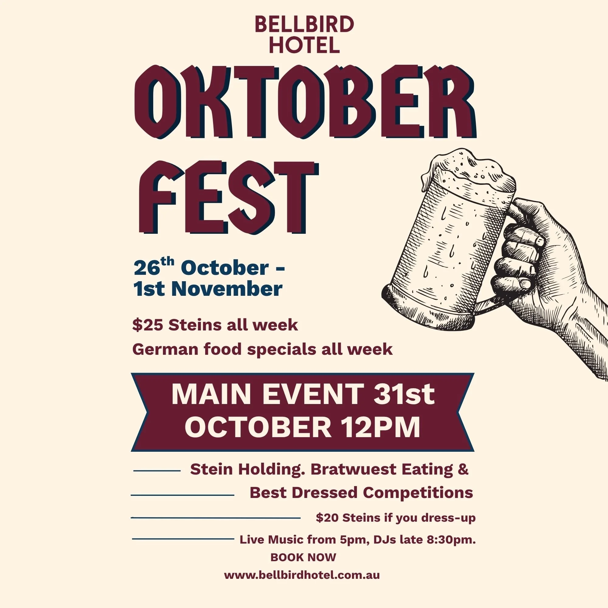 Oktoberfest at The Bellbird Hotel