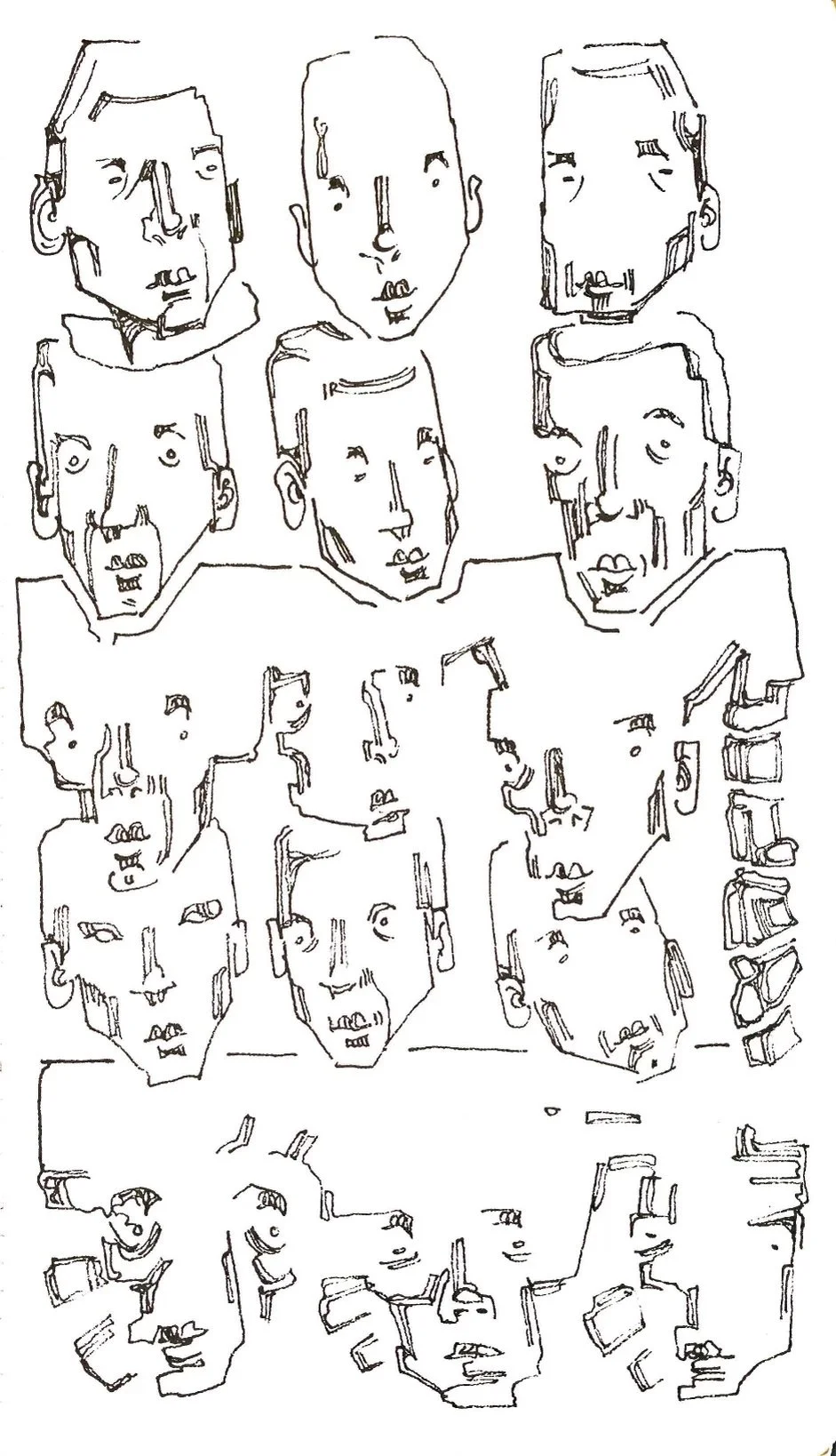 wall of faces i [print]