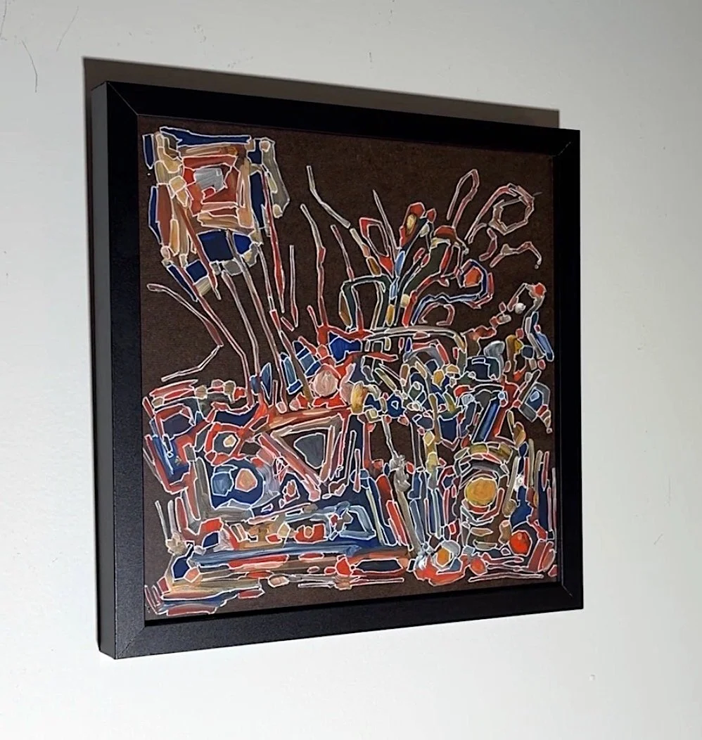 expanse, 12 x 12, acrylic on hardboard, framed, 2026, available