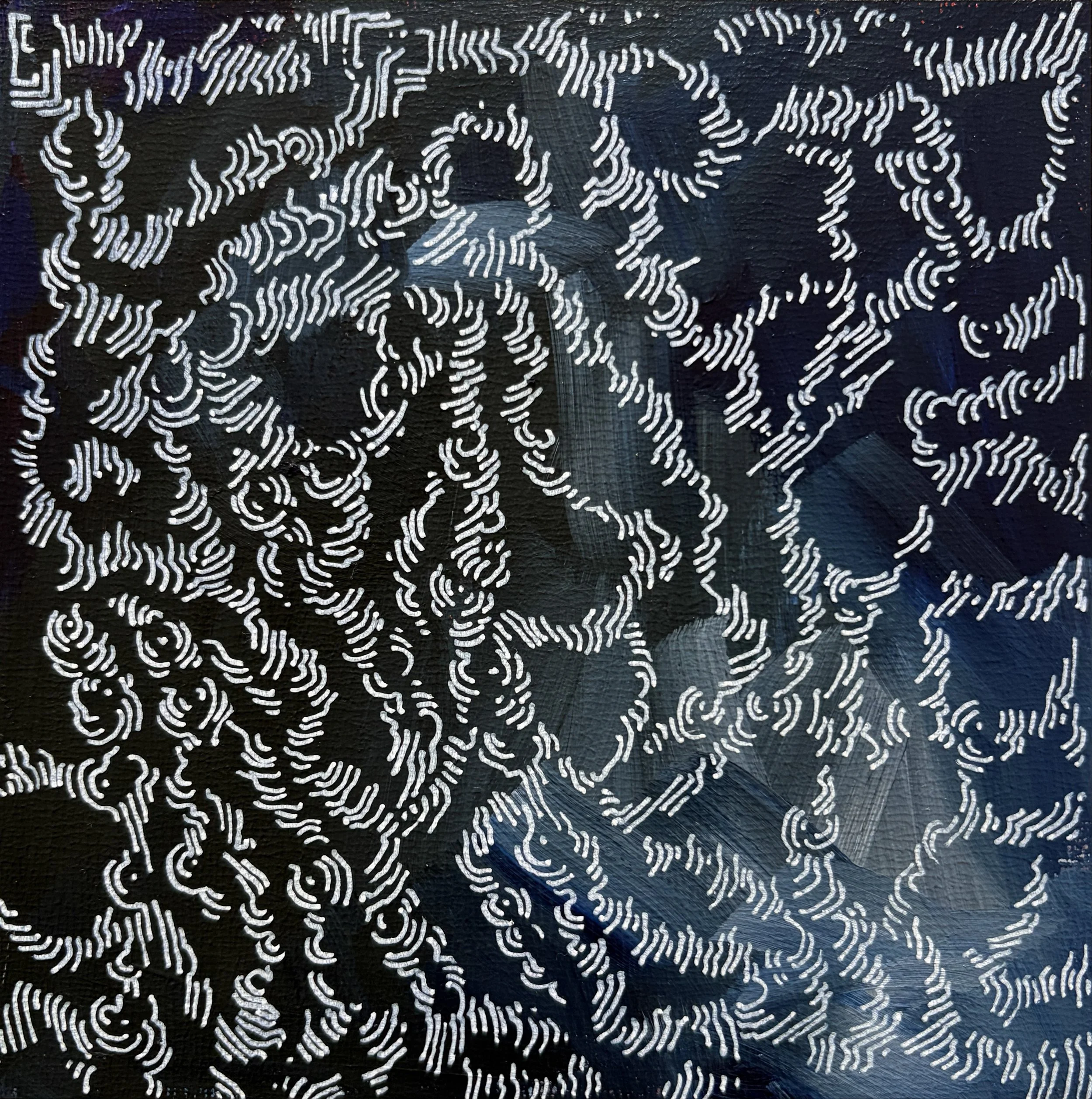 river ii, acrylic on panel, 6 x 6, 2026, available