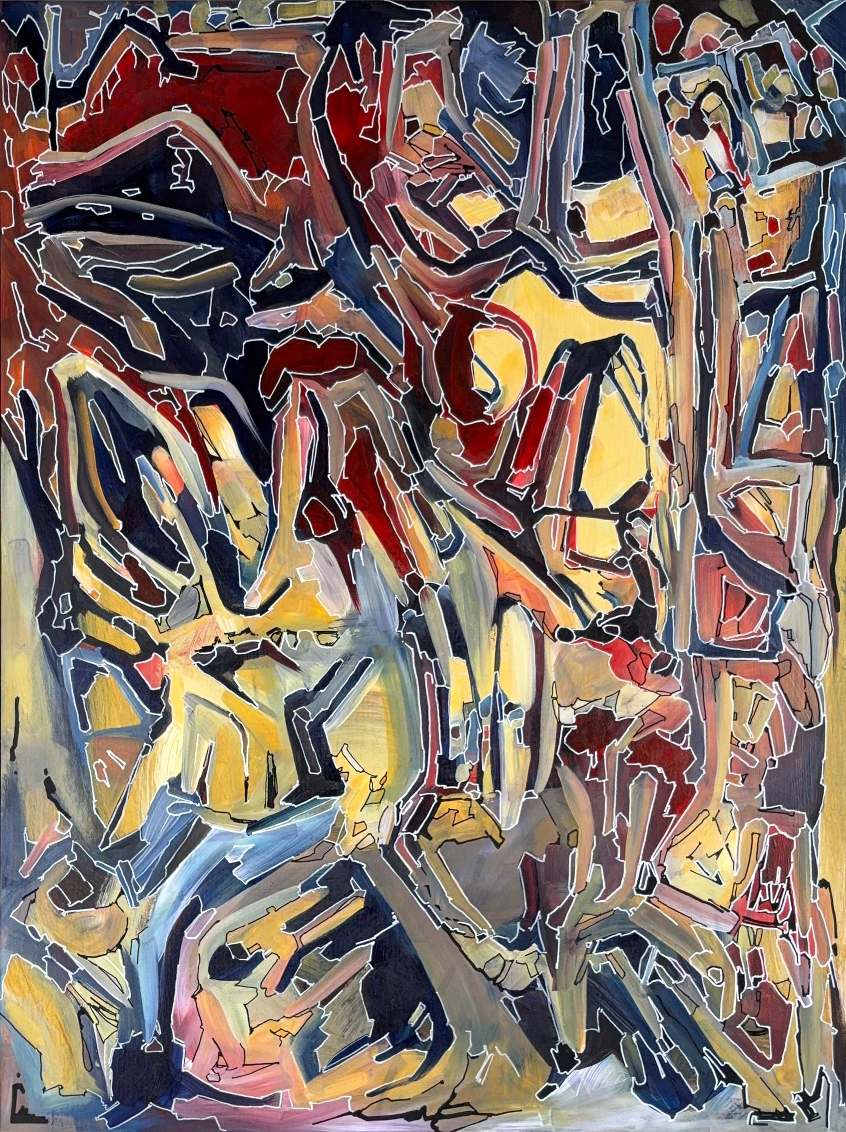 acrylic on wood panel, 18 x 24, 2025