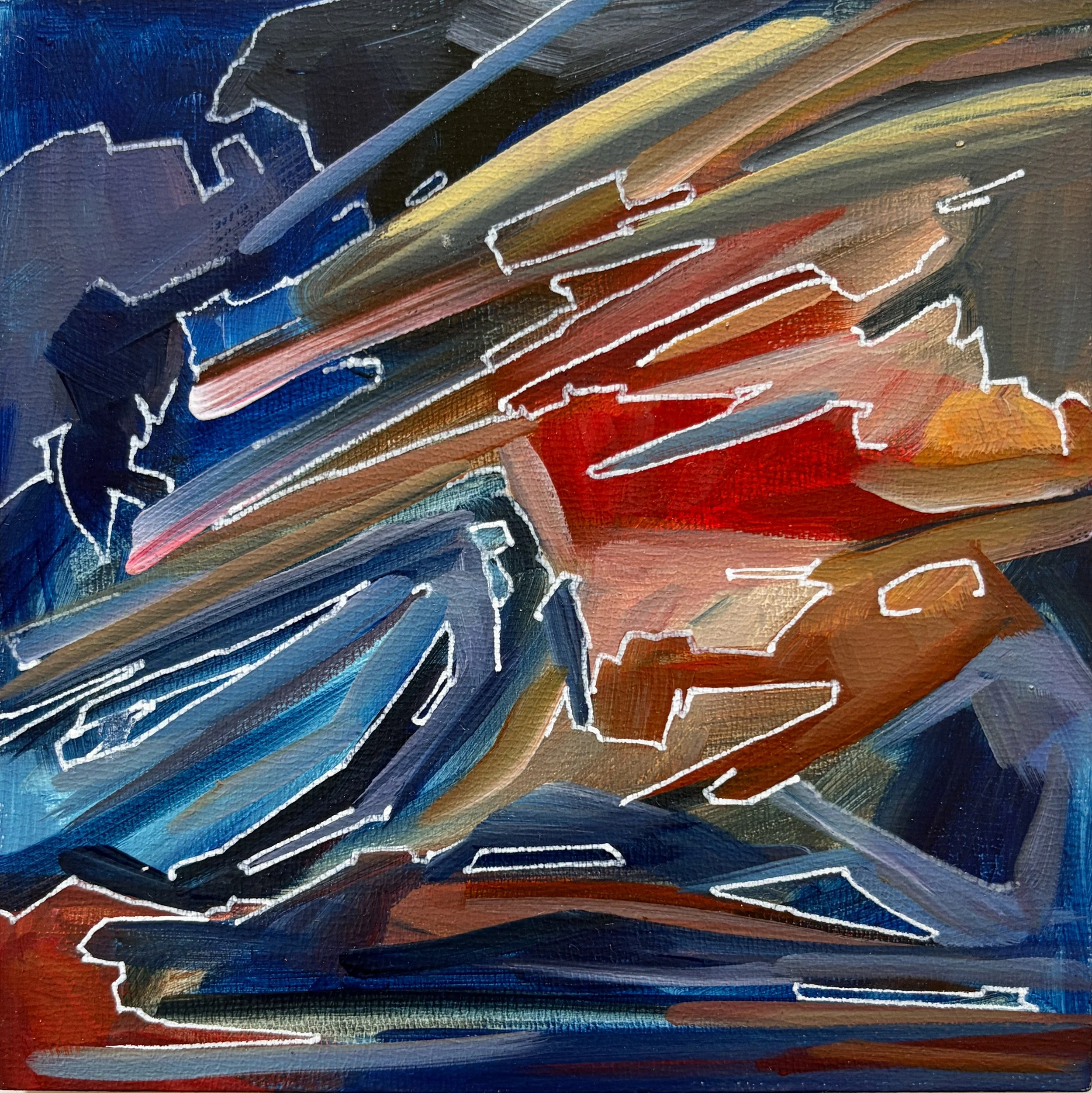 sky ii, acrylic on panel, 6 x 6, 2026, available