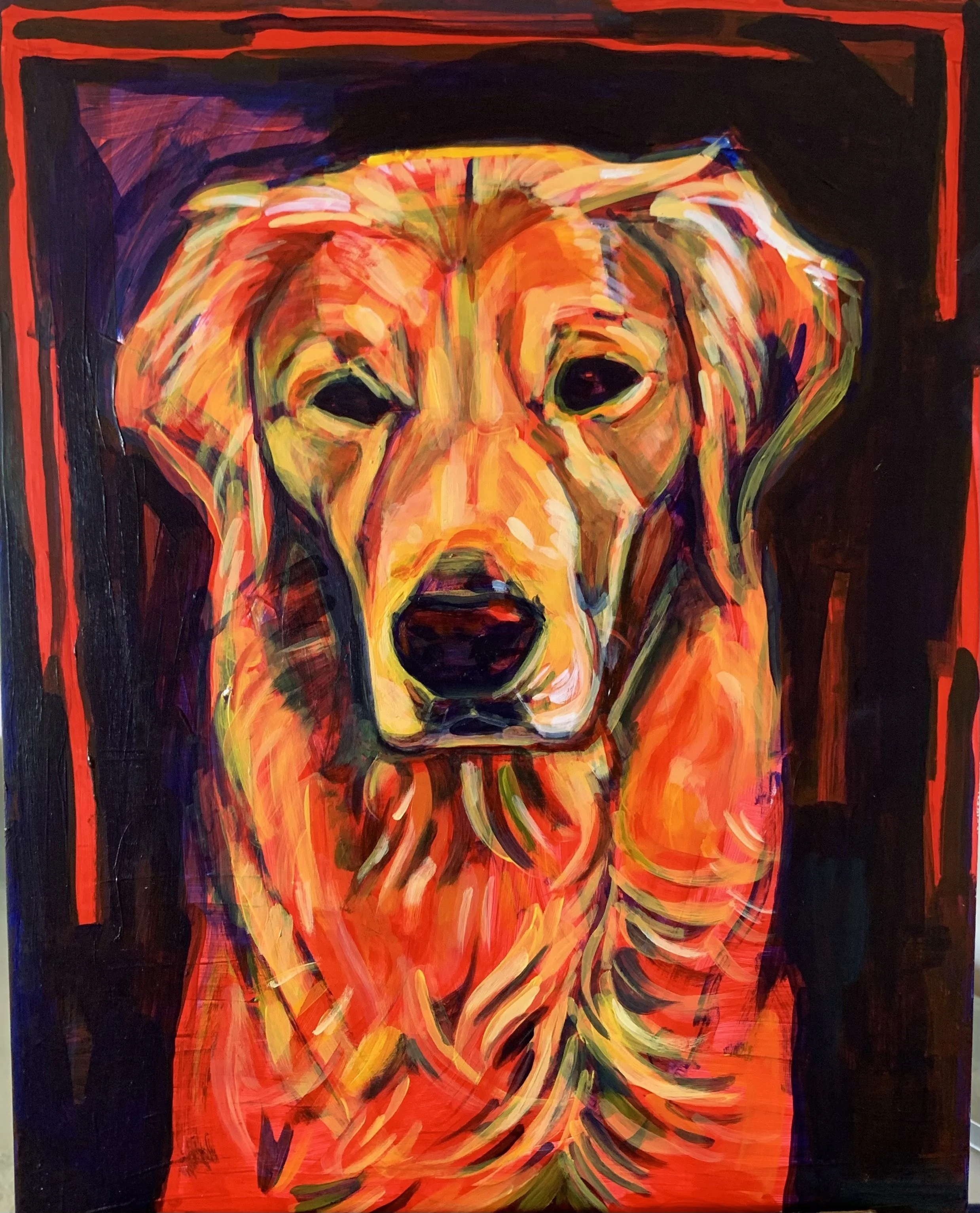 “teddy”, acrylic on 8 x 10 panel, 2024