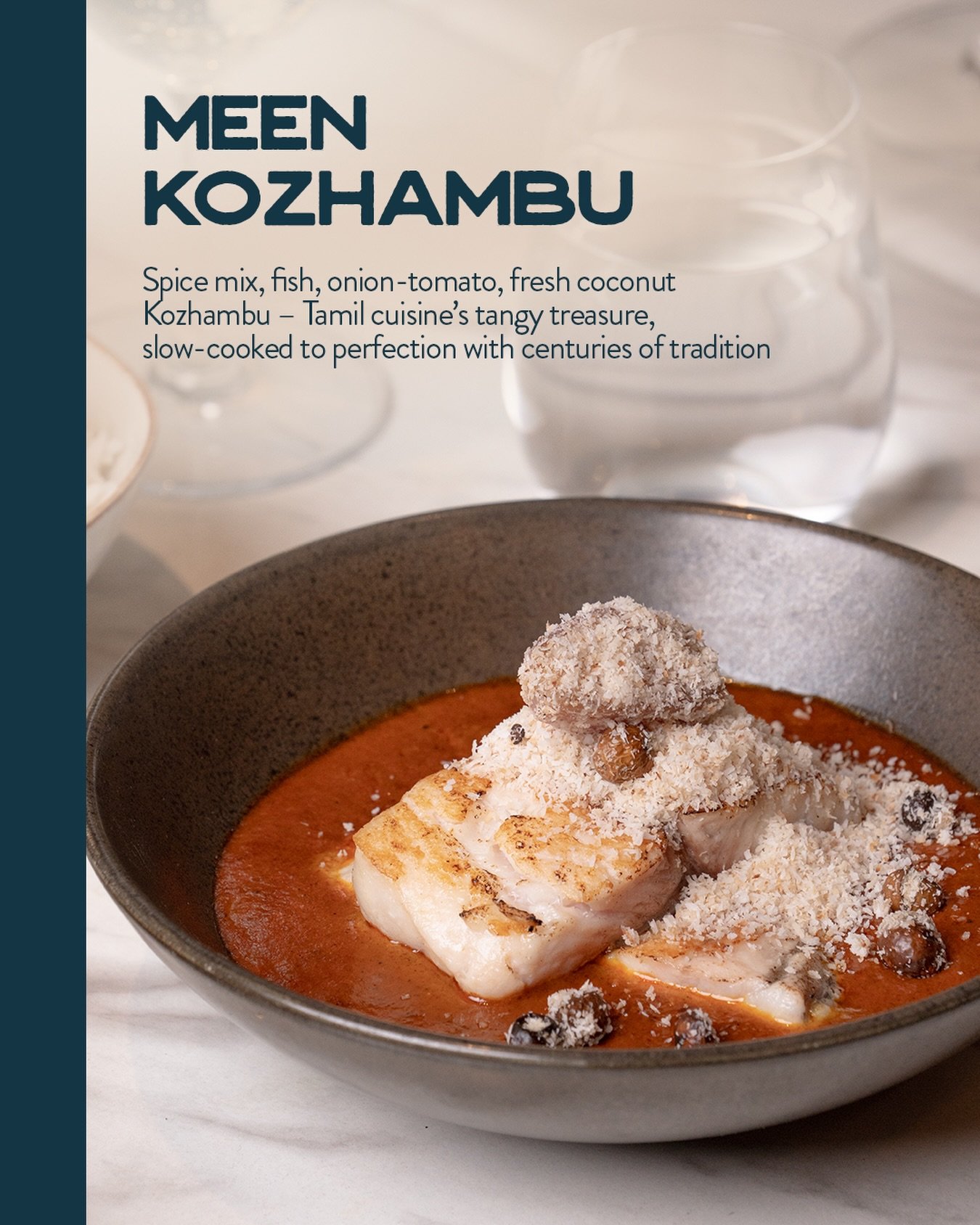 Tangy, soulful, and steeped in tradition.

Our Meen Kozhambu brings the warmth of Tamil kitchens to the table, slow-cooked and deeply comforting.

A dish that lingers long after the last spoon.

For reservations, link in bio.

#meenkozhambu #southind