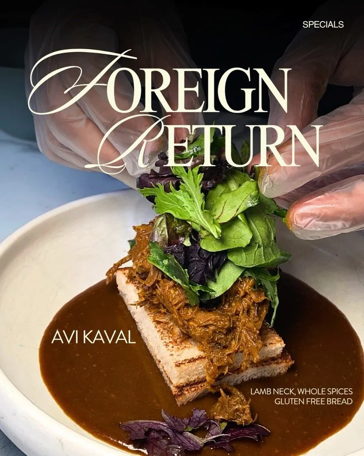Slow-cooked, layered, and built to impress.

The Avi Kaval brings together tender braised lamb neck, deep aromatic spices, and a rich, savoury jus&mdash;resting perfectly on toasted gluten-free bread and finished with fresh greens for balance.

Every