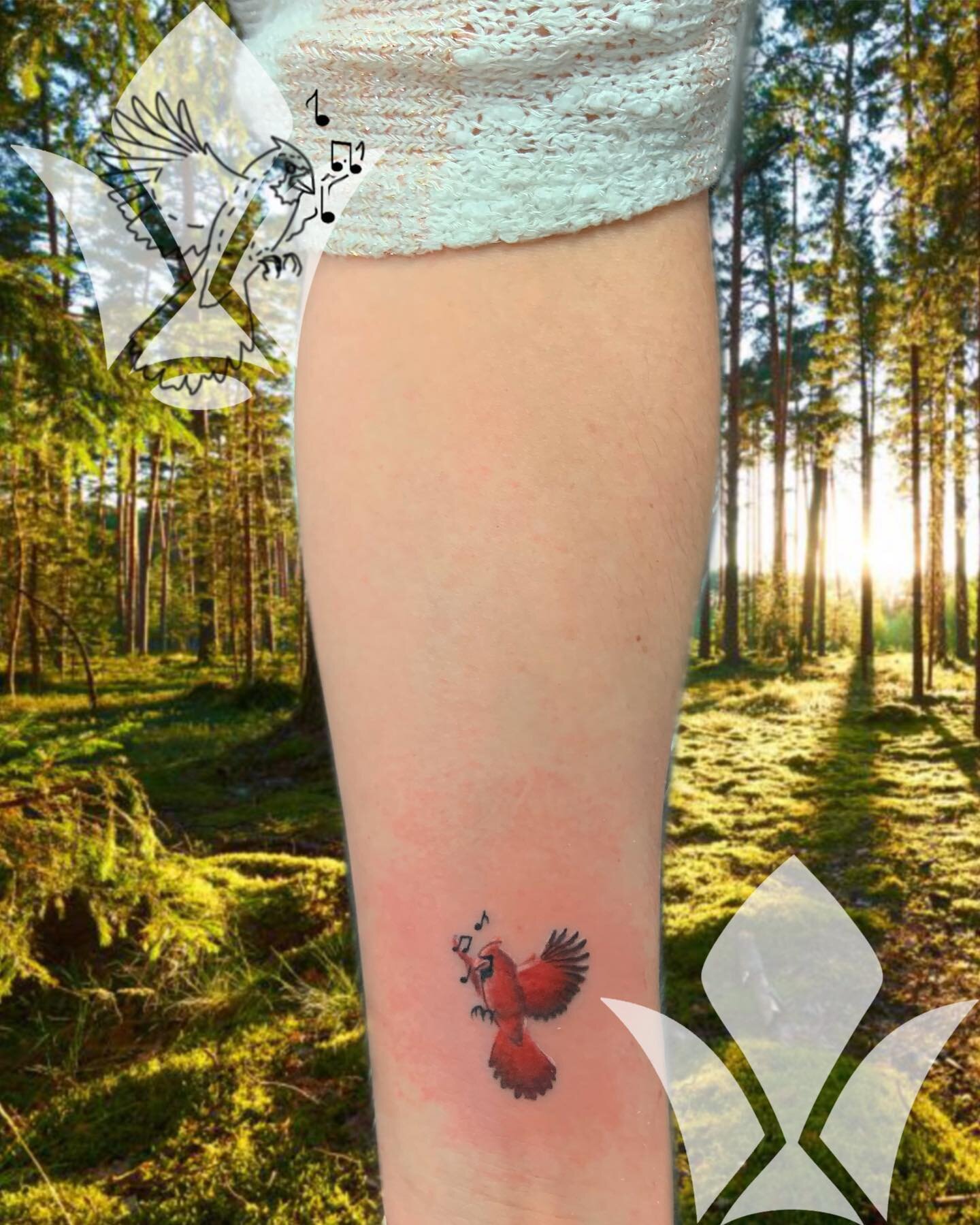 Tiny cardinal tattoo by Angelo @thuctau.art 
#theedgetattoo #theedgetattooct #southWindsor #manchesterct #evergreenwalk #bluebacksquare #cttattooartists #tattoos #tattooing #tattoo #art #ccsu #ecsu #tat #northeasterntattooers #203&nbsp; #860 #Connect