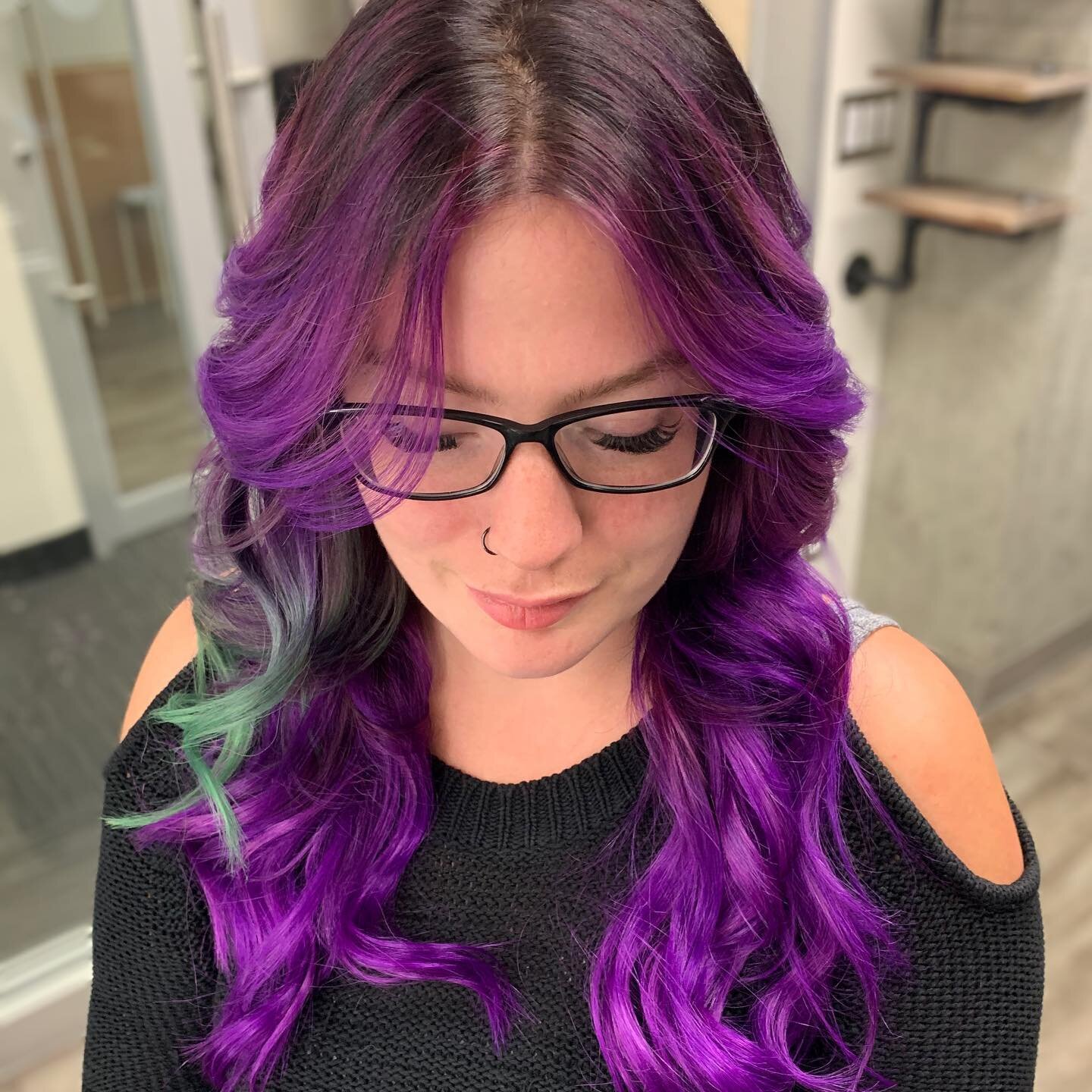 Wish a had taken a pic from before, shoulder length red to this stunning colour melting to purple and added some extensions 🥰🤩

#maykelmatoshair #solacalgary #hairextentions #yychair #purplehair