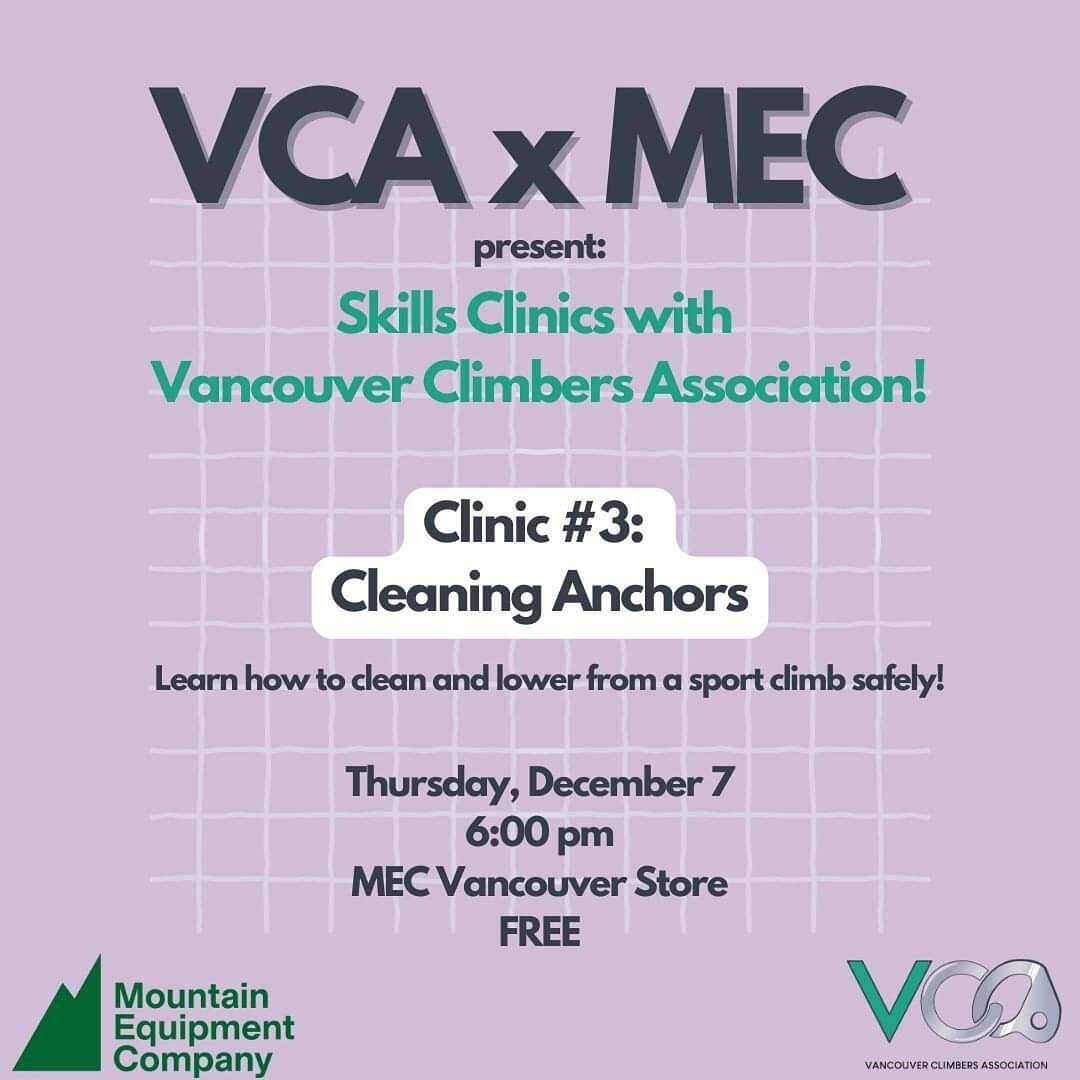 Gym to Crag #3: Cleaning Anchors

In this clinic, you will learn how to clean and lower from a sport climb safely! We&rsquo;ll cover gear required and considerations, with lots of time for hands-on practice. Participants should know how to top rope c