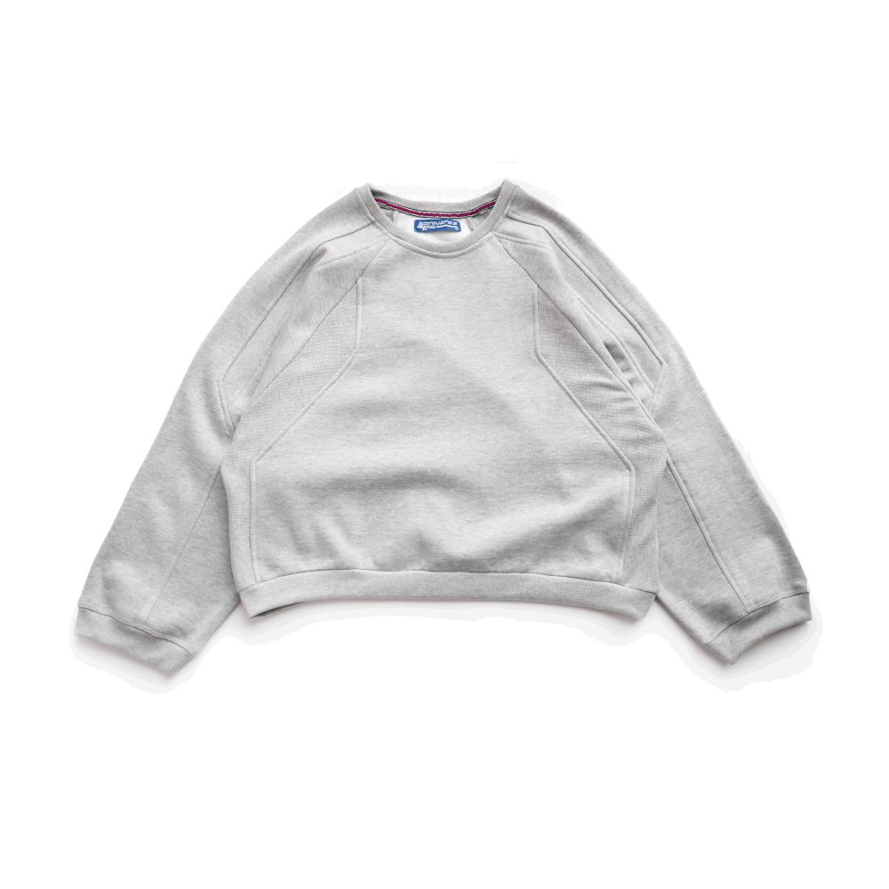 GREY PANEL CREWNECK — jOONIVERSE LAB