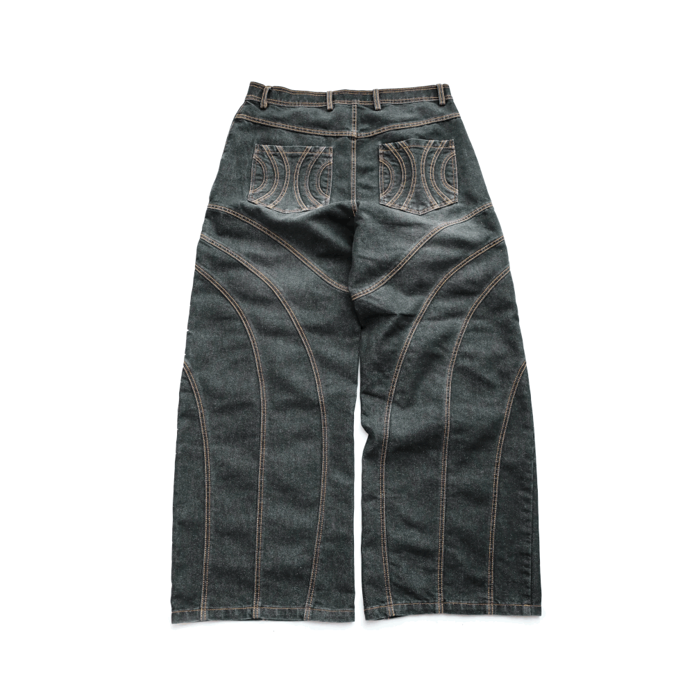 Wide 4 Panel Denim - Stonewash Black — jOONIVERSE LAB