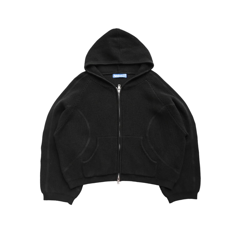 Cable Knit Hoodie - Black — jOONIVERSE LAB
