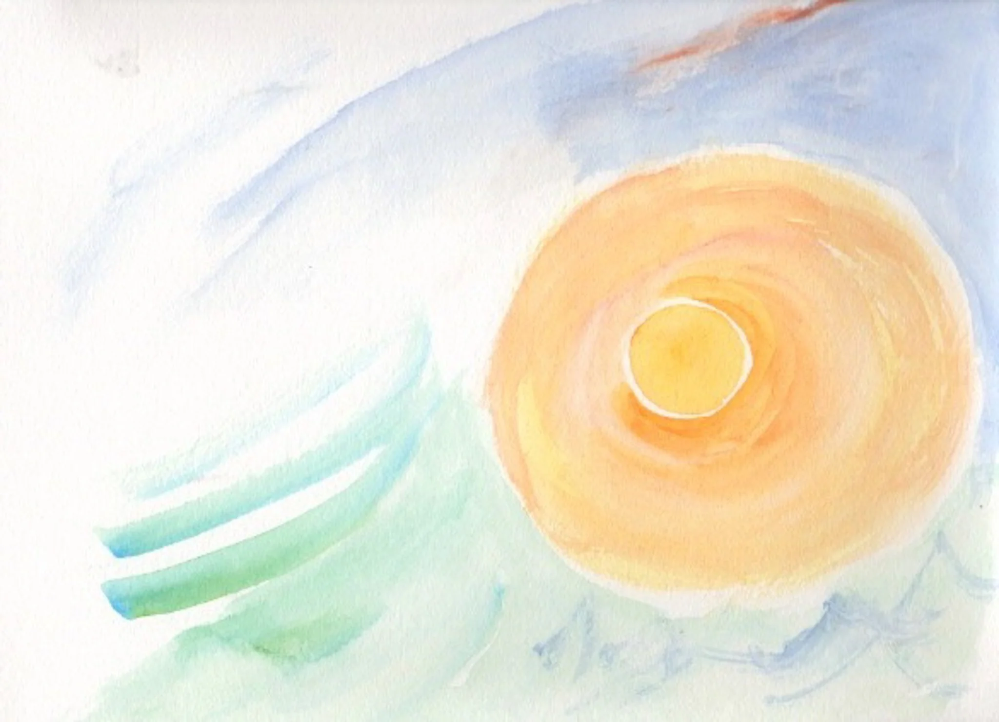 "Tsunami Wind On the Waves" 2023, Watercolor on paper