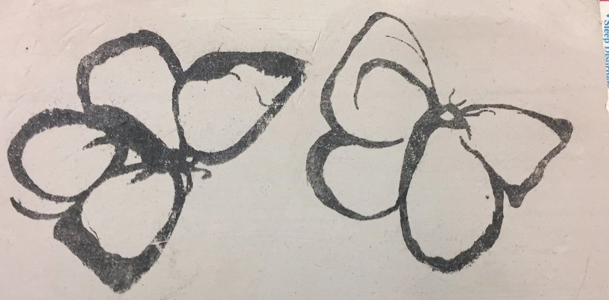 "Two Butterflies In Flight" 2017, Pen on paper