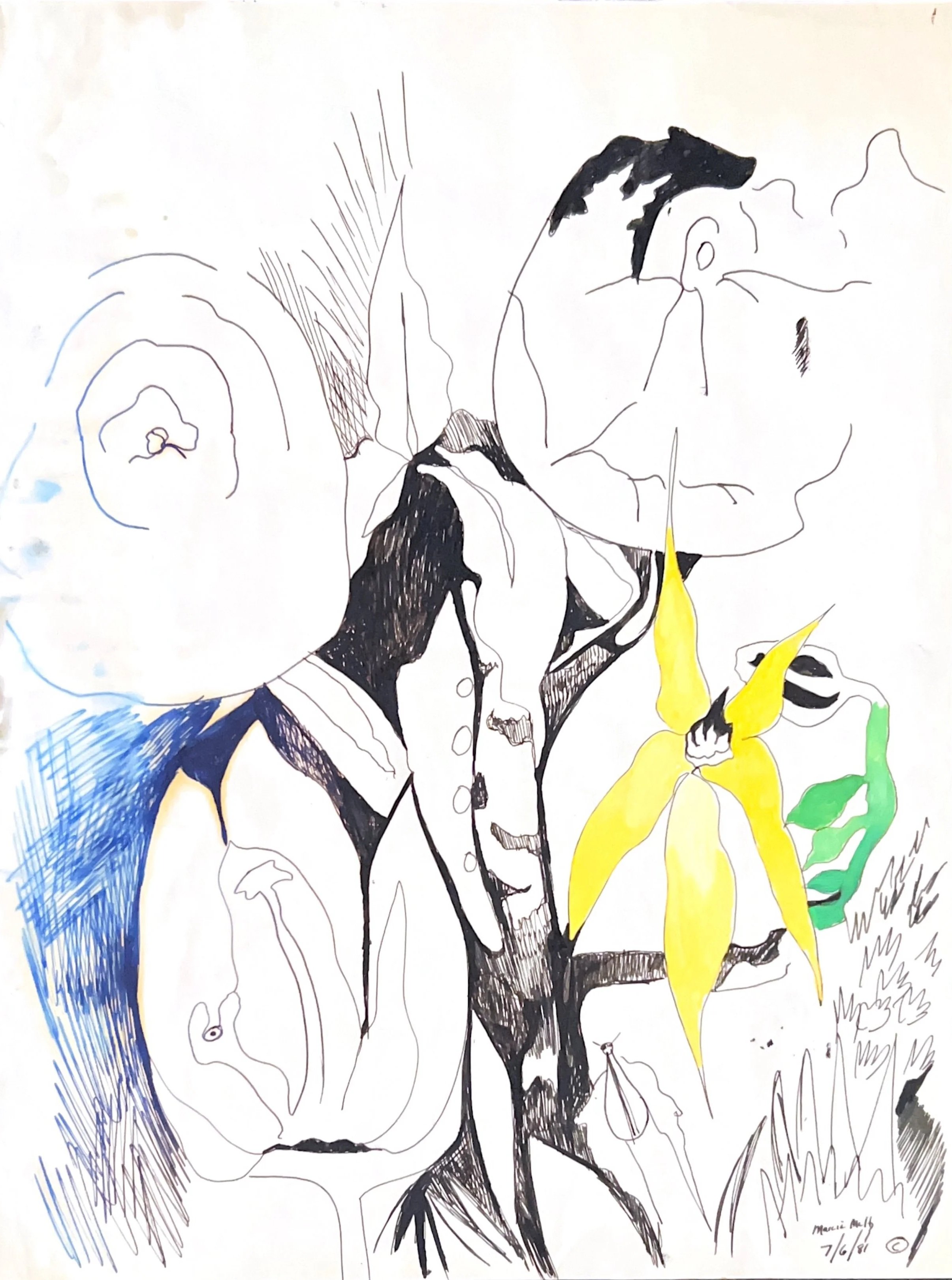 Through the Eye To You, 07/06/1981, Watercolor and ink on paper