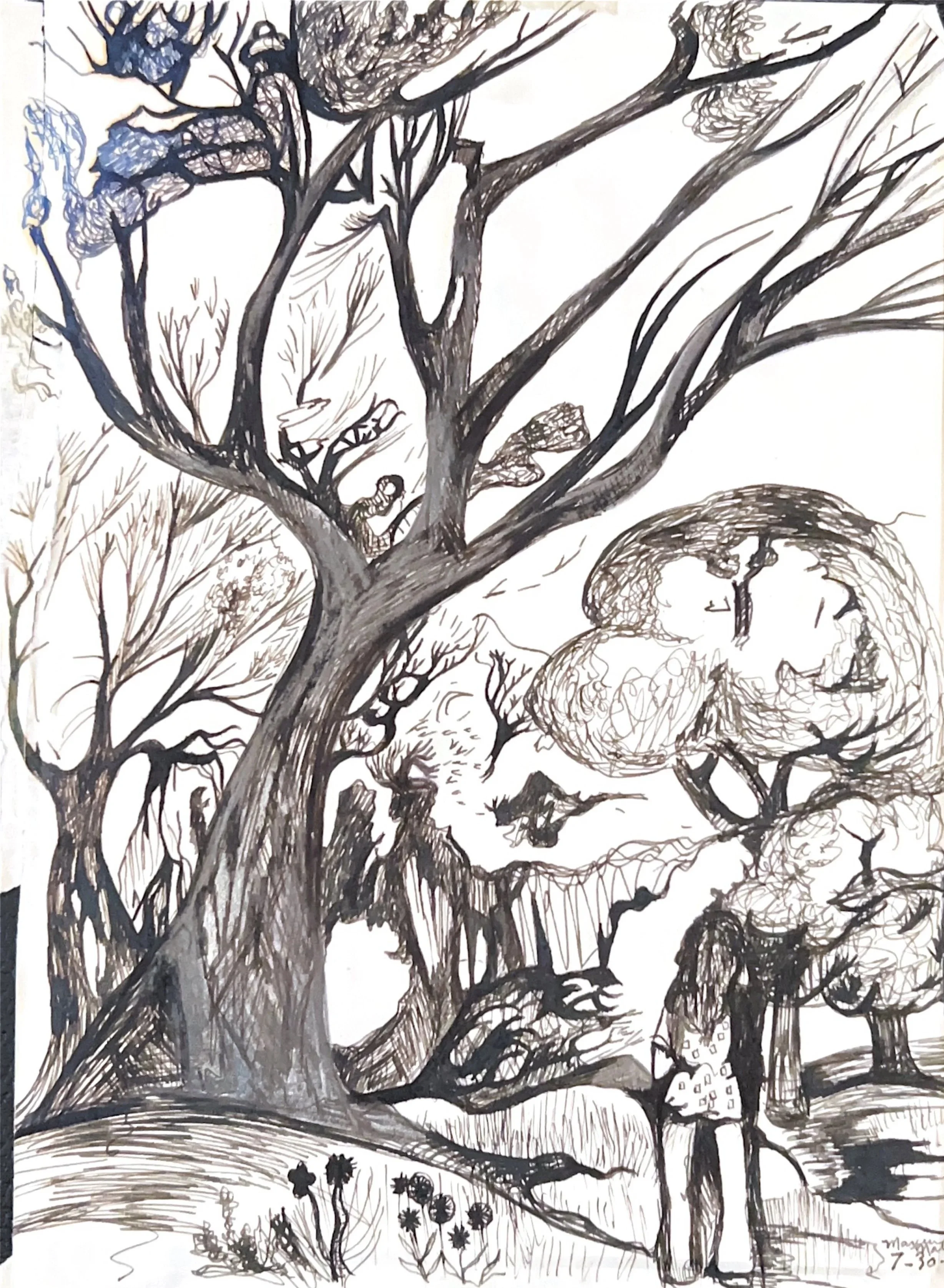 Mother Nature’s Mystery, 1977, Ink on paper