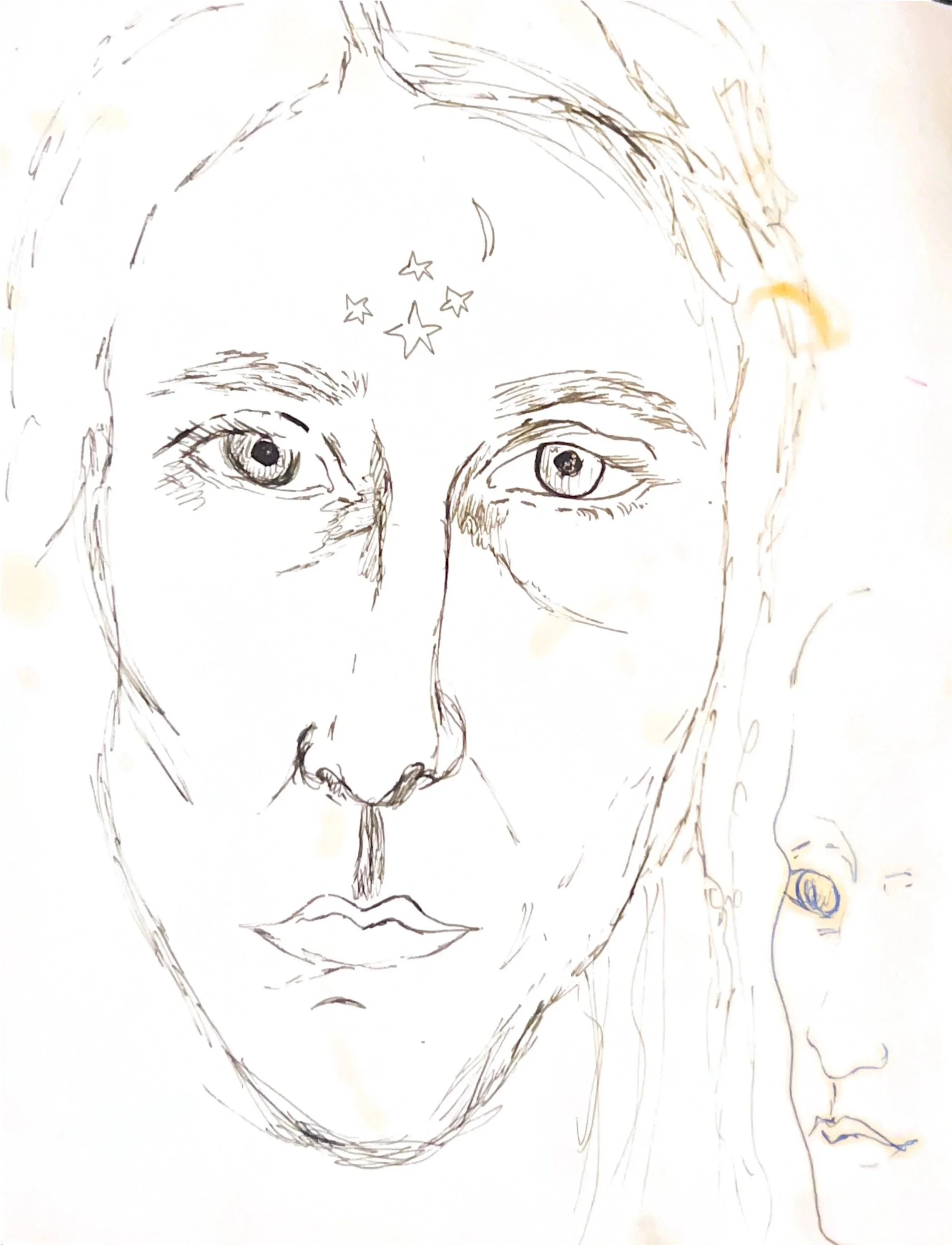 Within the Stars, 1970's, Ink on paper, Chicago IL