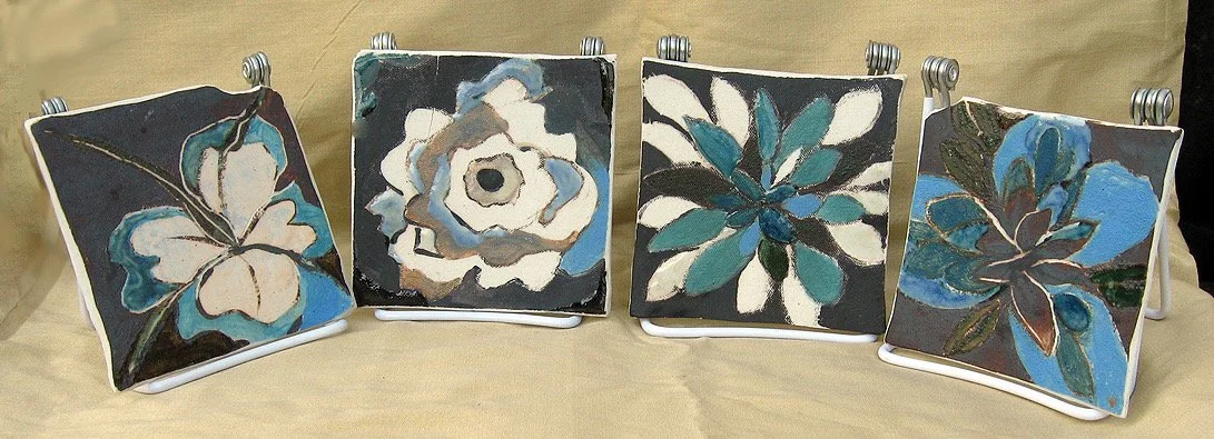 "Flower Tiles" 2012, Ceramic porcelain handmade 