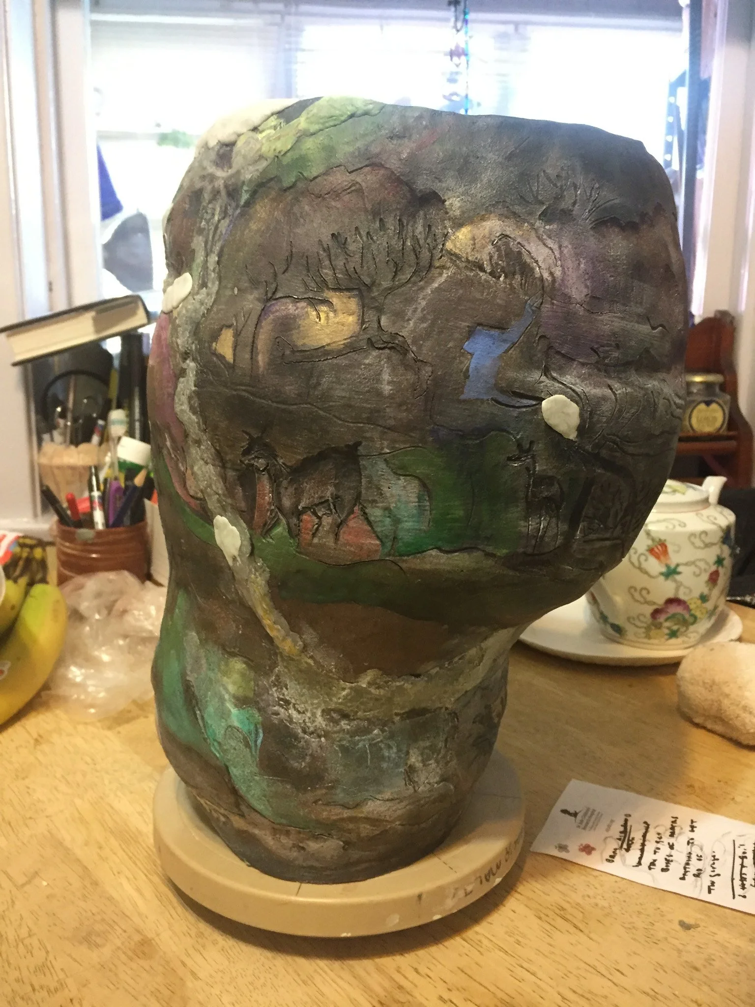 "Nature's Vessel" 2000's, Ceramic stoneware made from hand built coils