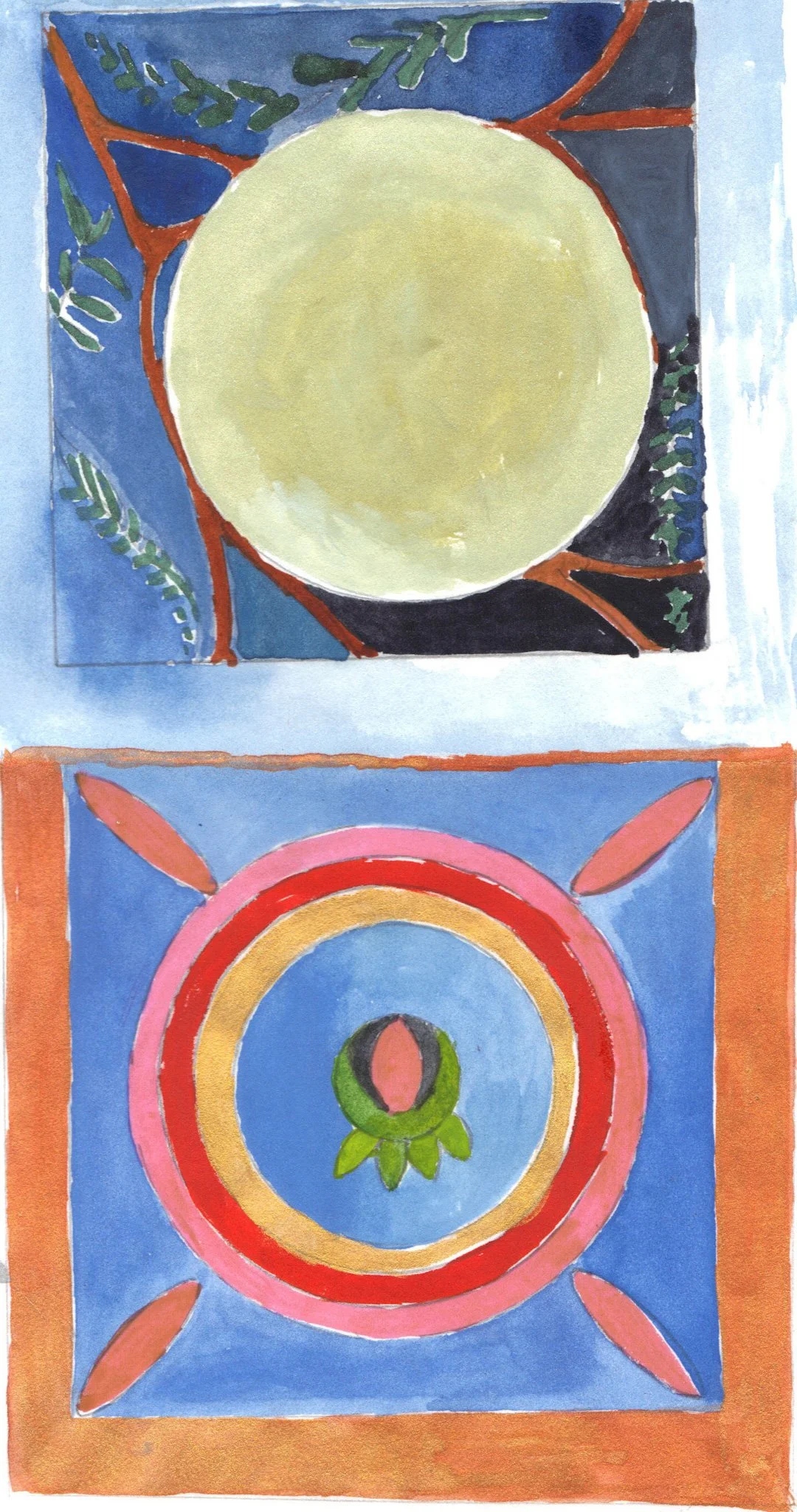 "Infinite Space" 2020's, Watercolor on paper