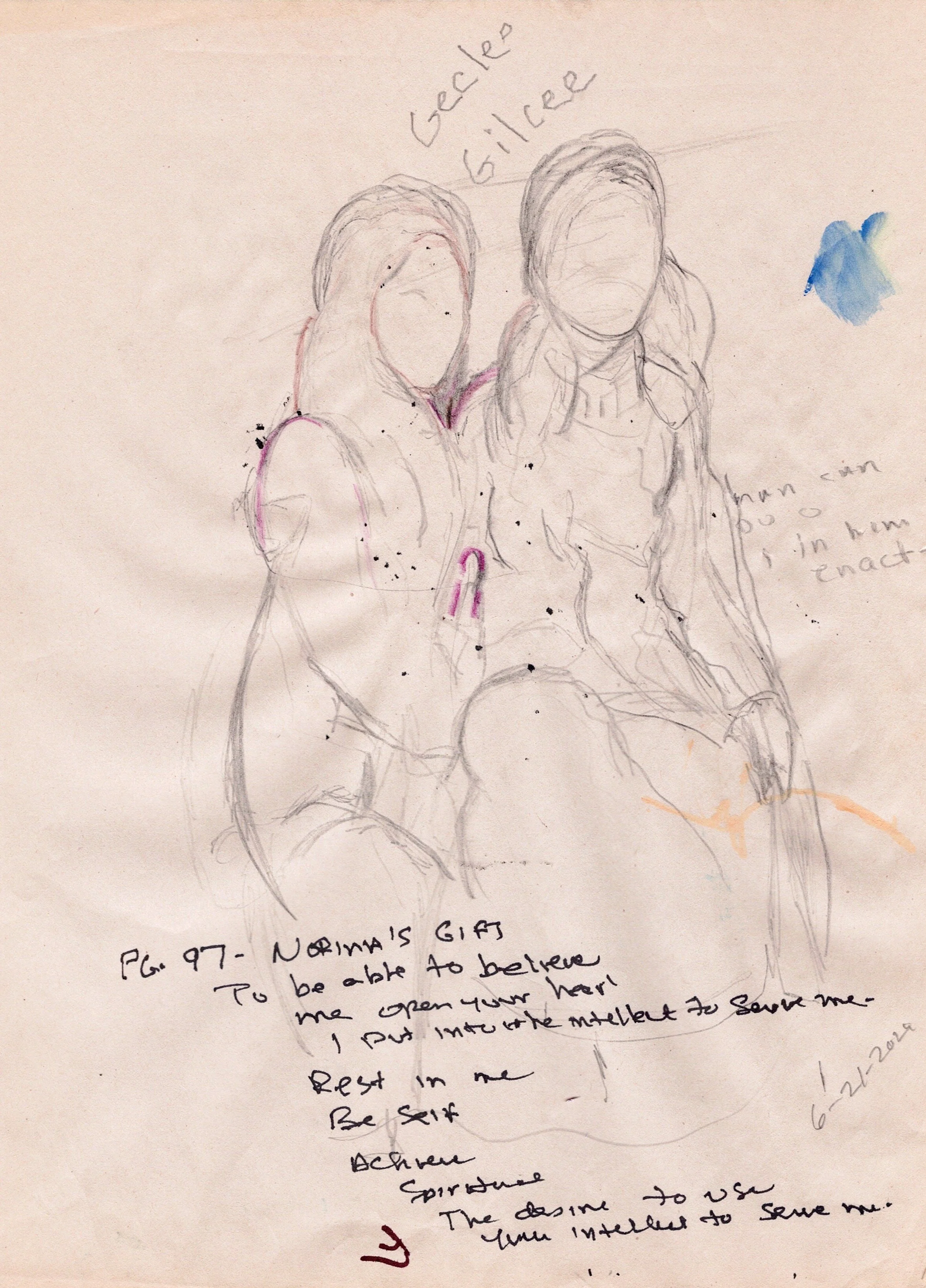 "About Norina" 2024, Pencil on paper