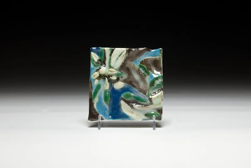 "Flower Tile" 2012, Ceramic porcelain handmade 