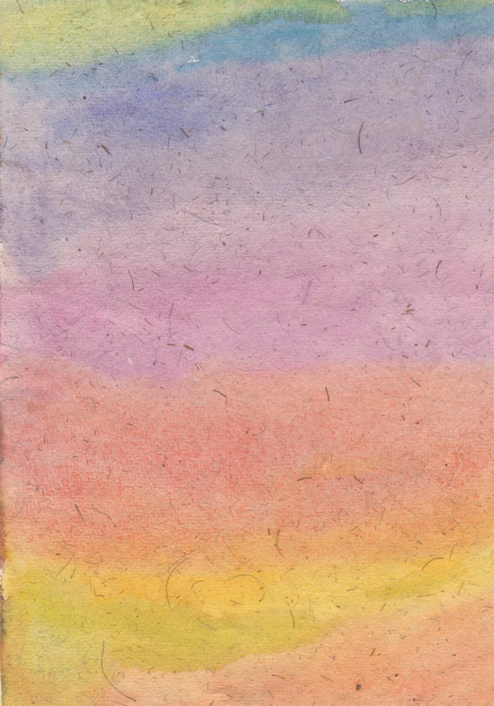 "Red is Always the Top of the Rainbow" 2009, Watercolor on handmade paper from India, 5 set rainbow series