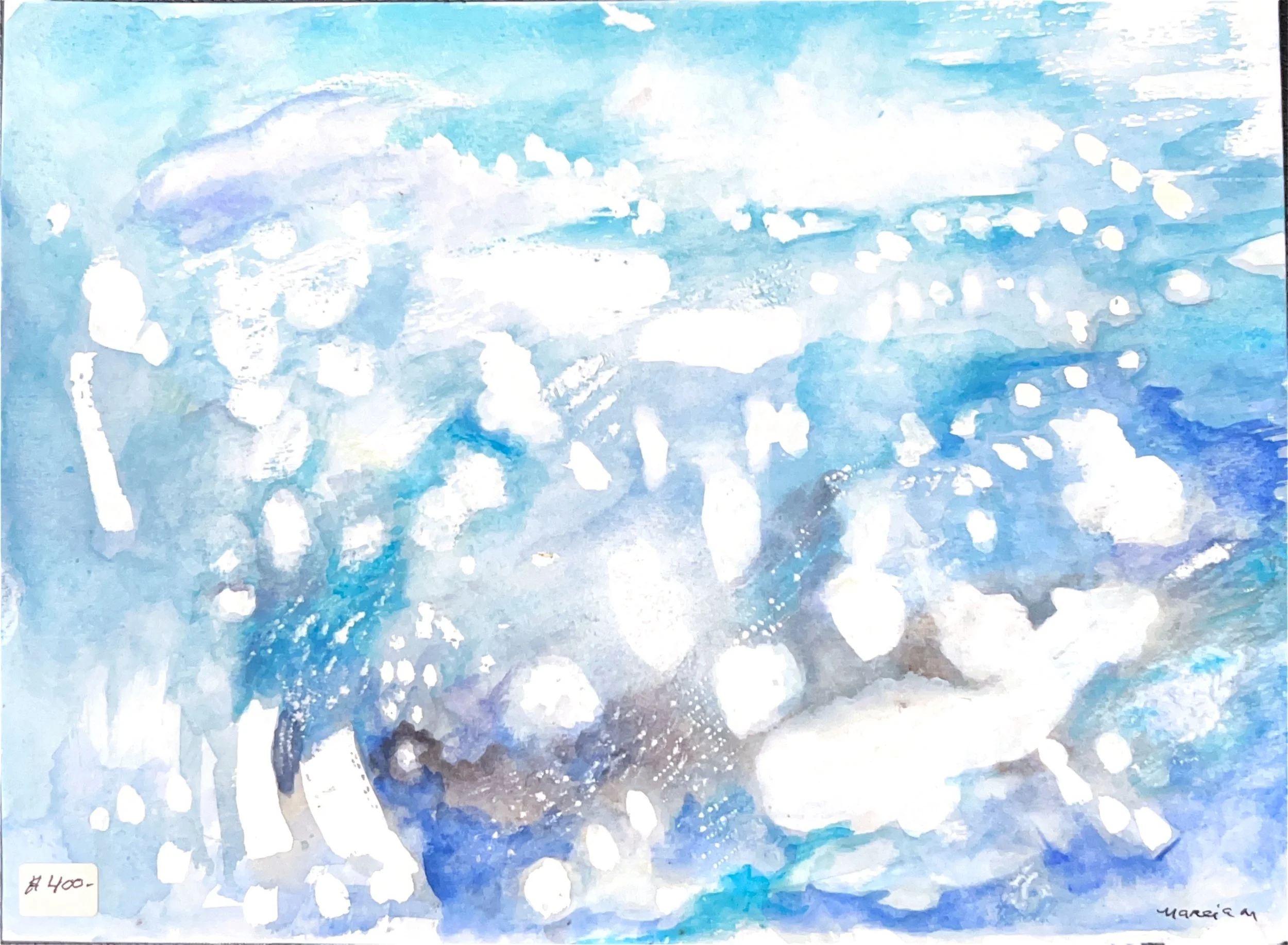 "A Stellar Night in the Cosmos" 2021, Watercolor on paper