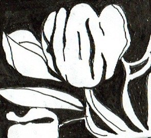 "Tulip #3" 2019, Pen on paper