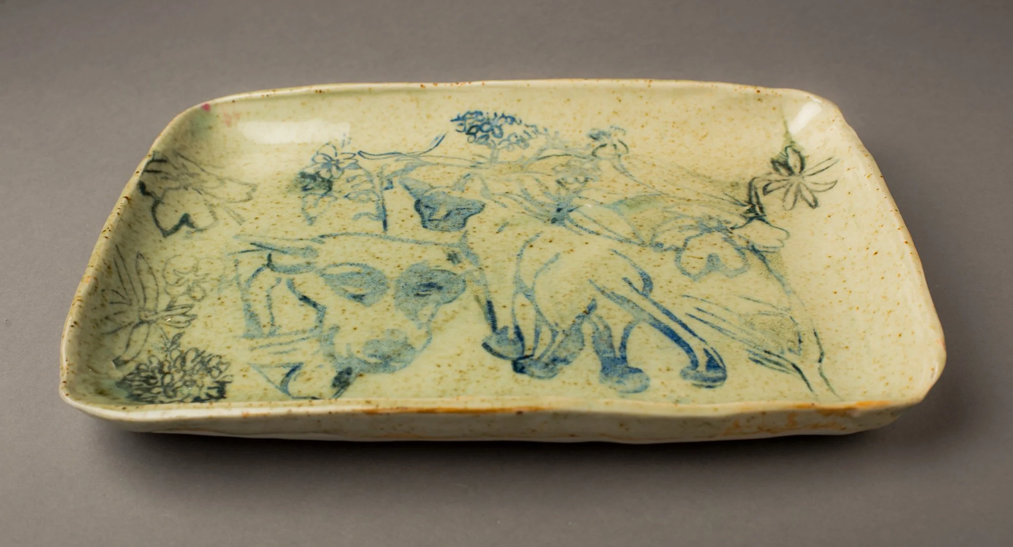 "Rachel & Spook" 1990’s, Ceramic porcelain dish