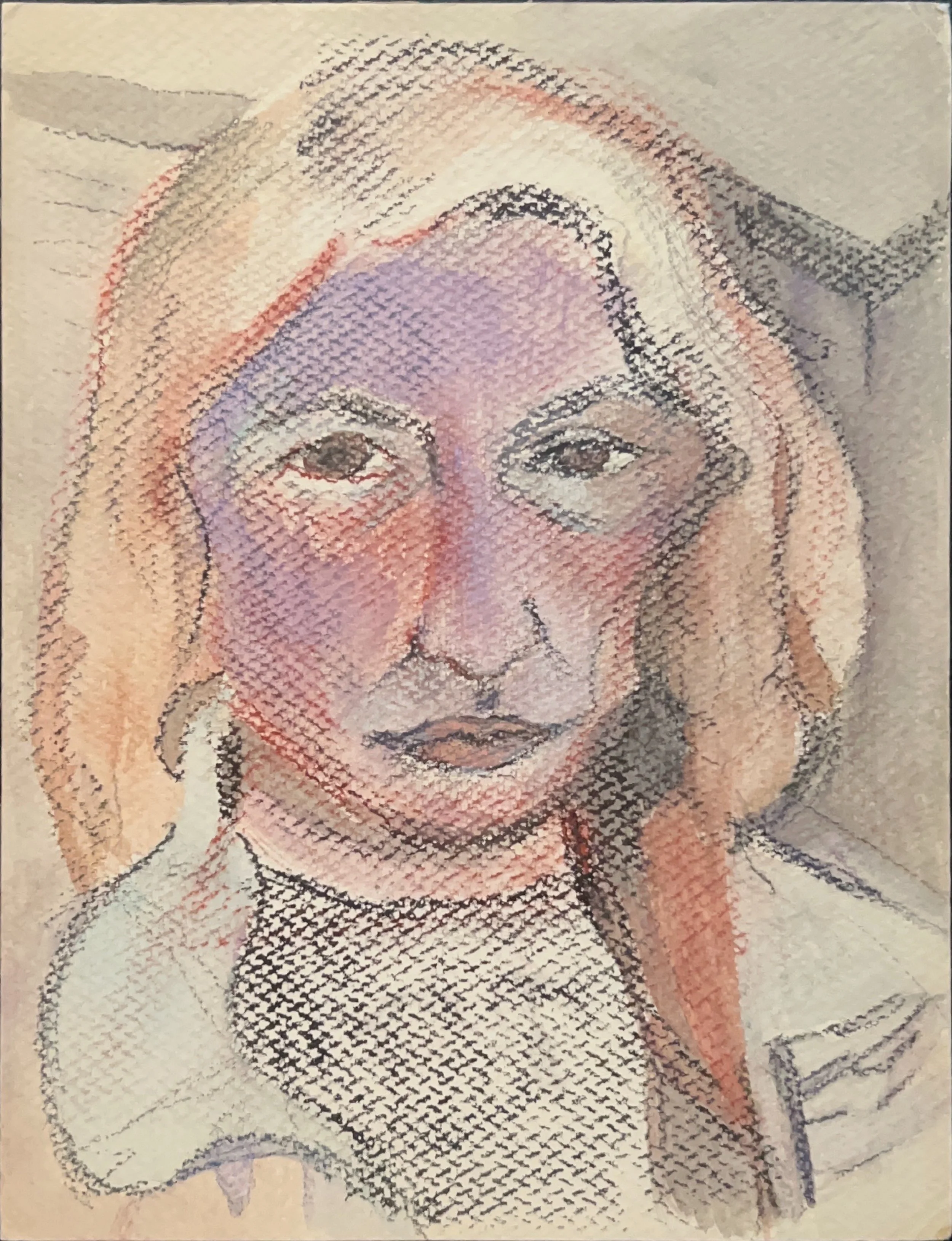 "A Broken Heart" 1970's, Pastel on paper