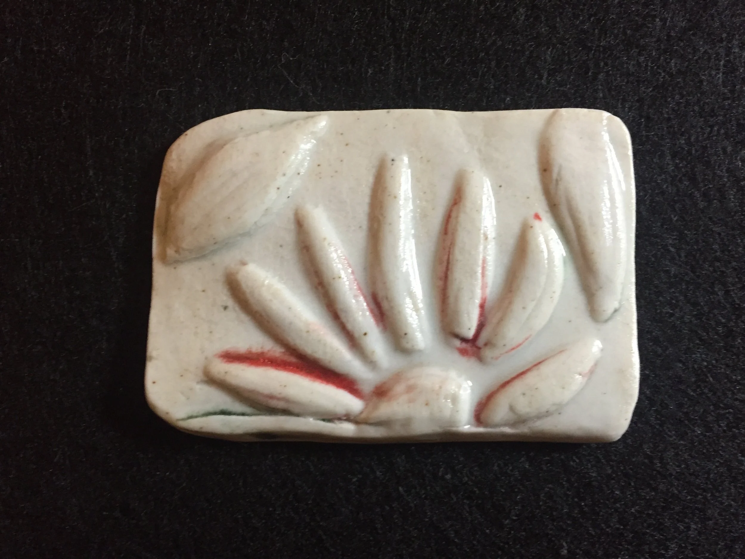 "Sunflower" 2020's, Porcelain carved tiny tile