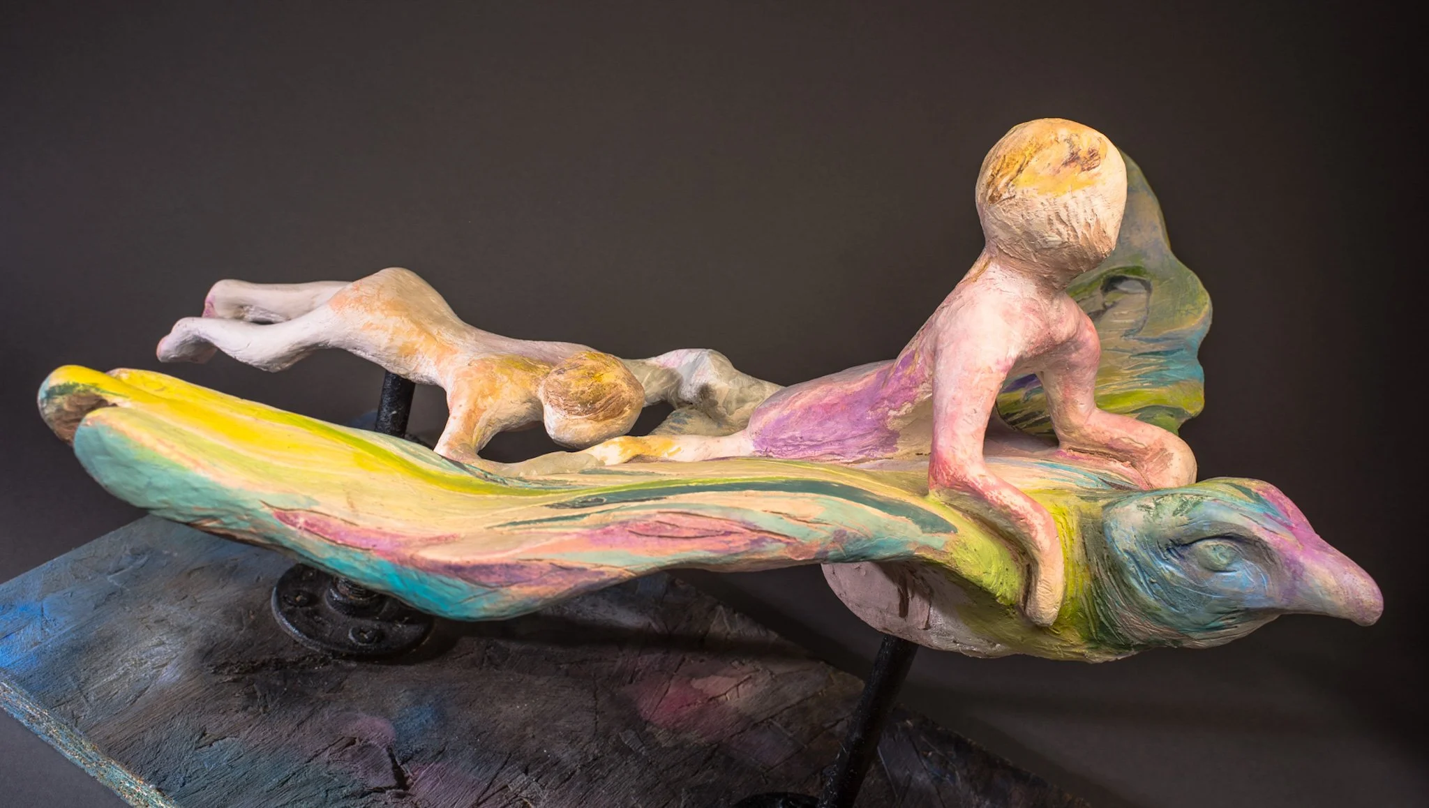 "My Dream of Flying" 2015, Ceramic stoneware sculpture