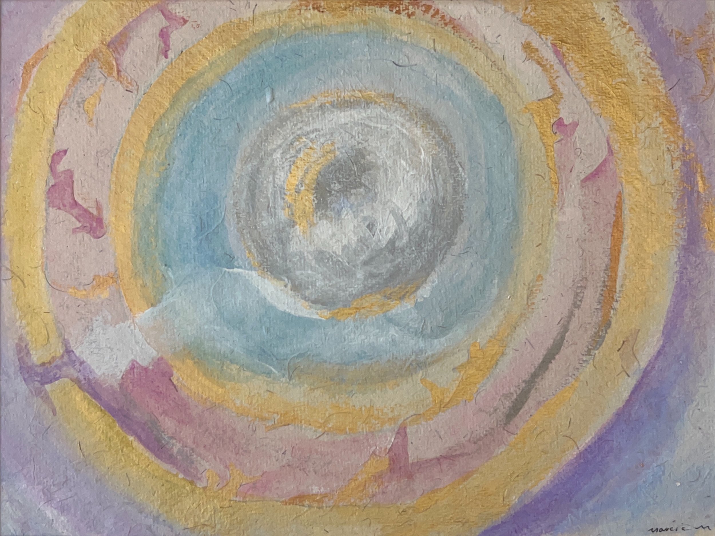 "Moon in the Subtle Planes" 2020's, Acrylic on paper